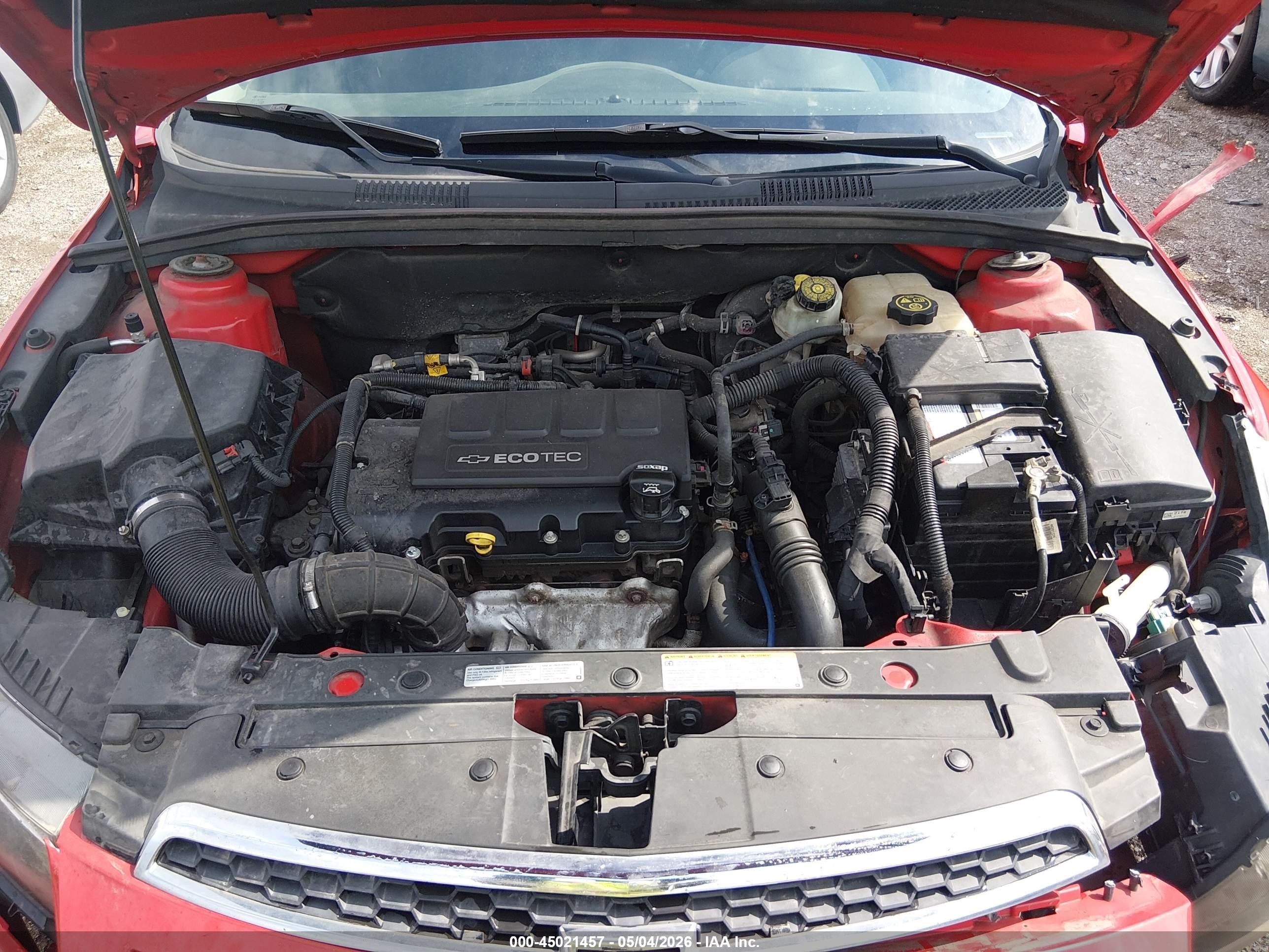 2014 Chevrolet Cruze 1lt Auto Red vin: 1G1PC5SB3E7473691