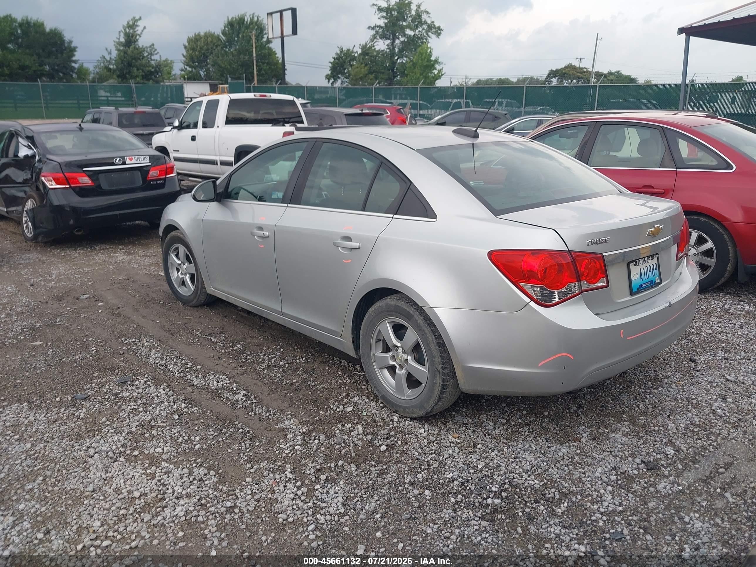 2015 Chevrolet Cruze 1lt Auto Silver vin: 1G1PC5SB3F7181895