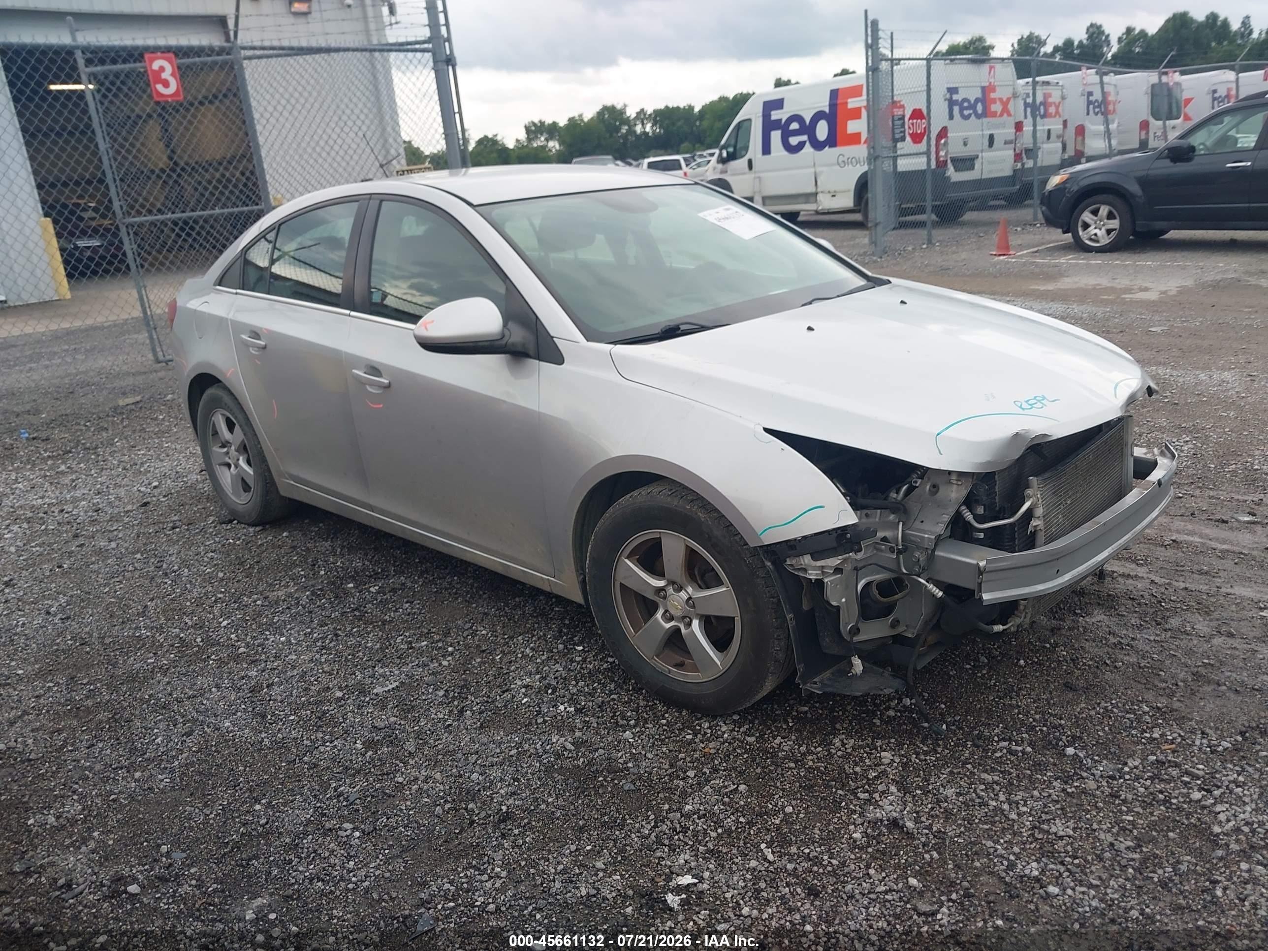 2015 Chevrolet Cruze 1lt Auto Silver vin: 1G1PC5SB3F7181895