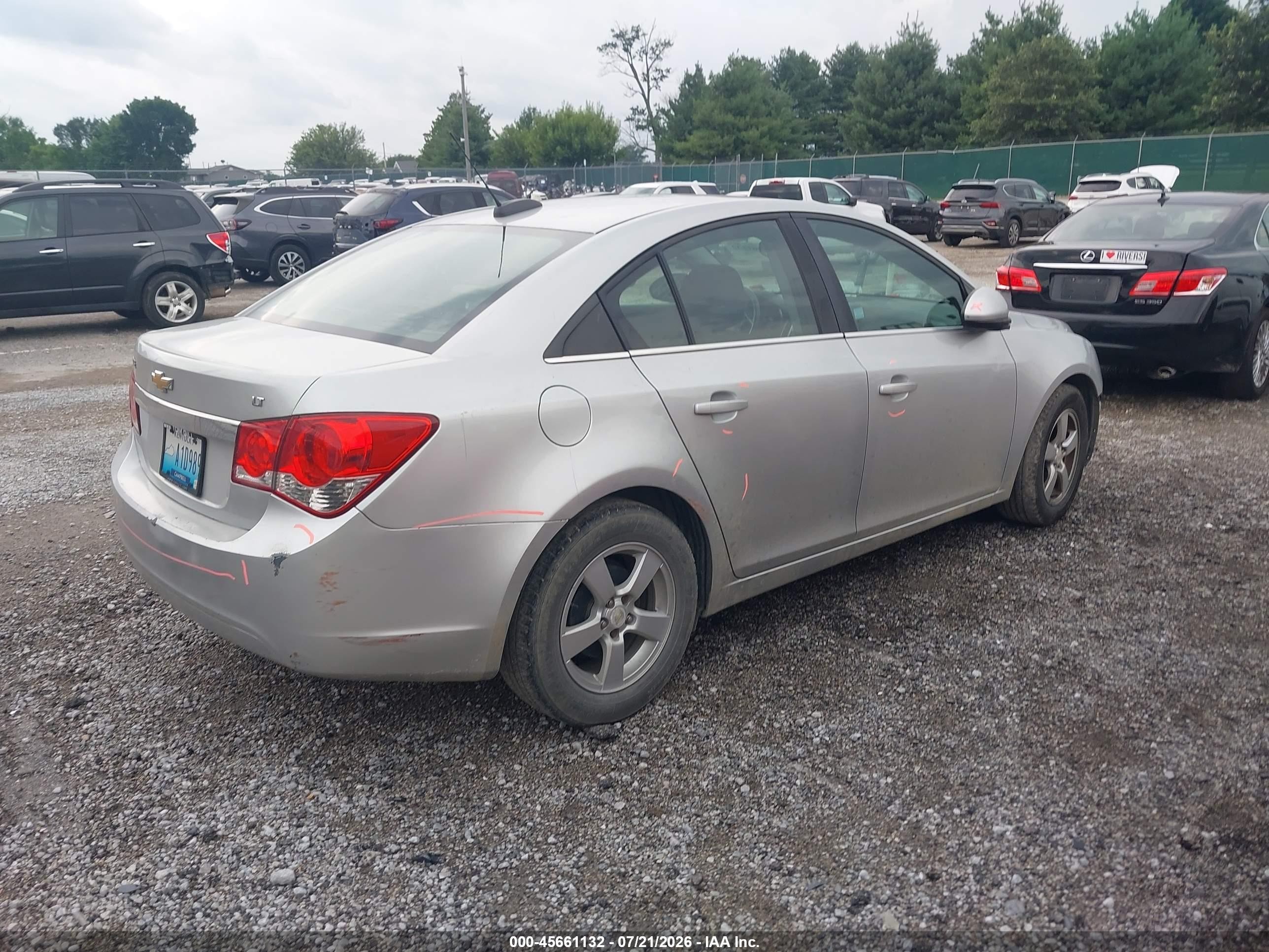 2015 Chevrolet Cruze 1lt Auto Silver vin: 1G1PC5SB3F7181895