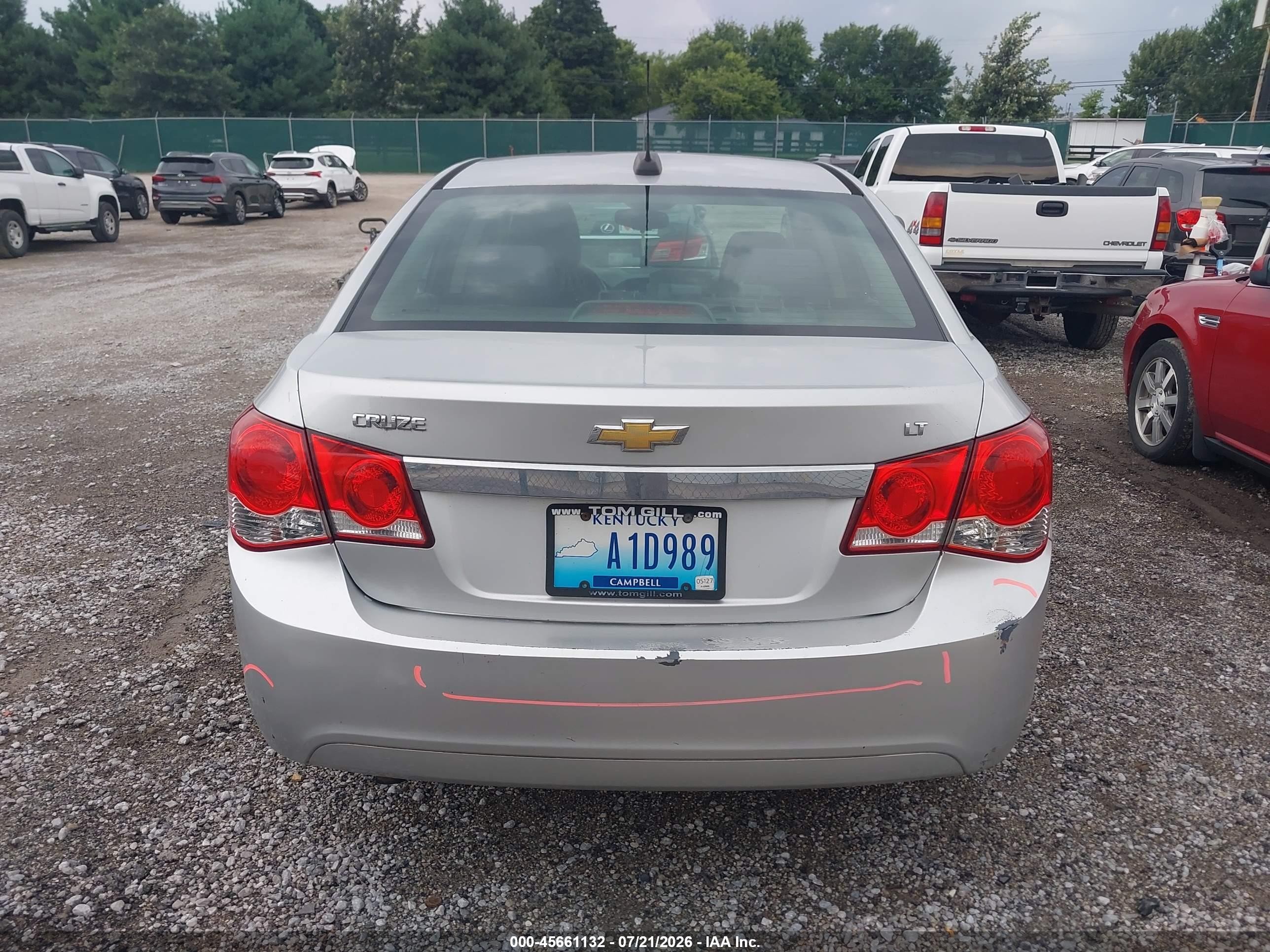 2015 Chevrolet Cruze 1lt Auto Silver vin: 1G1PC5SB3F7181895