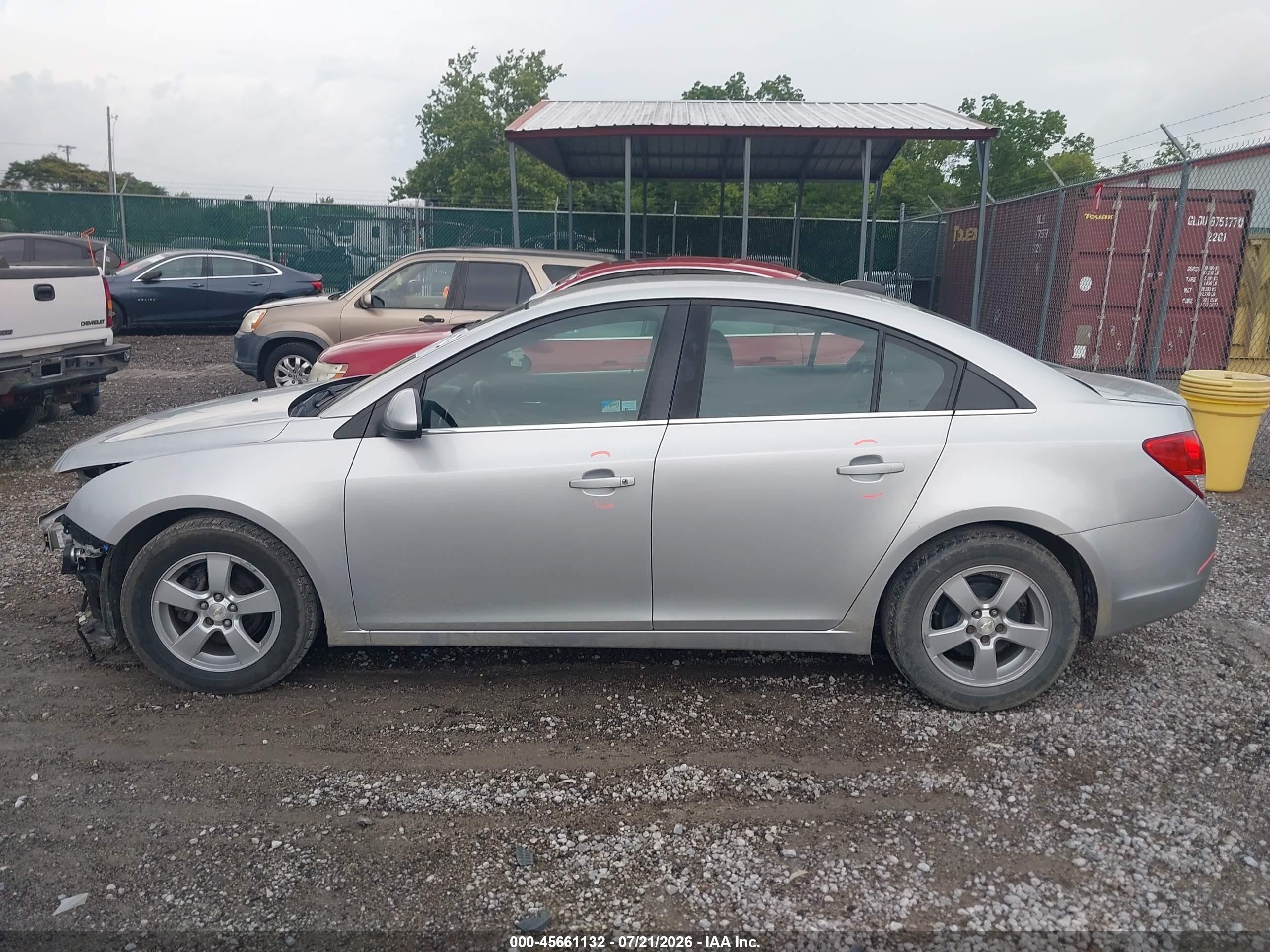 2015 Chevrolet Cruze 1lt Auto Silver vin: 1G1PC5SB3F7181895