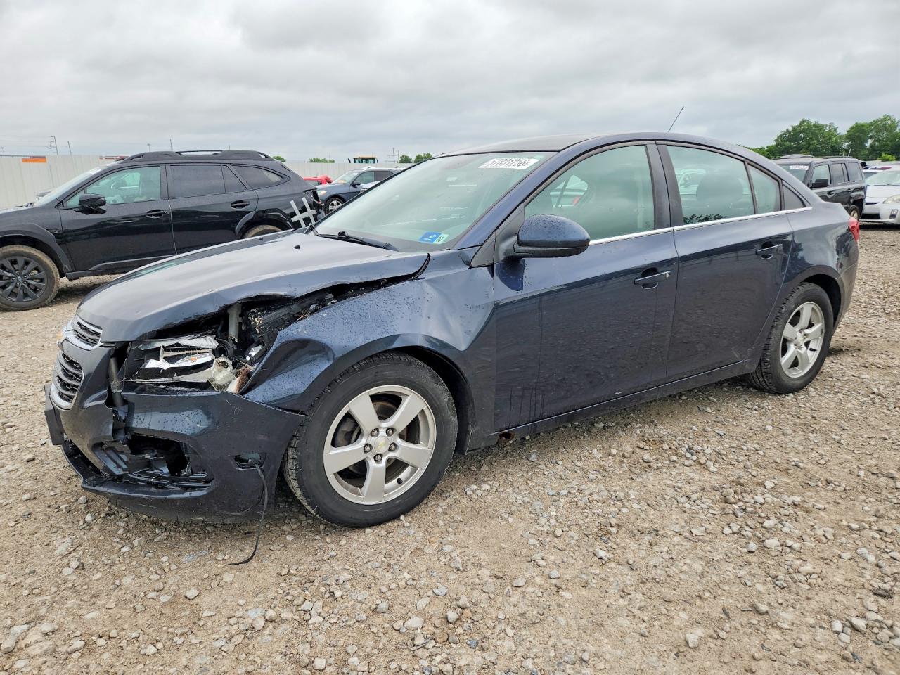 2015 Chevrolet Cruze Lt Blue vin: 1G1PC5SB3F7187762