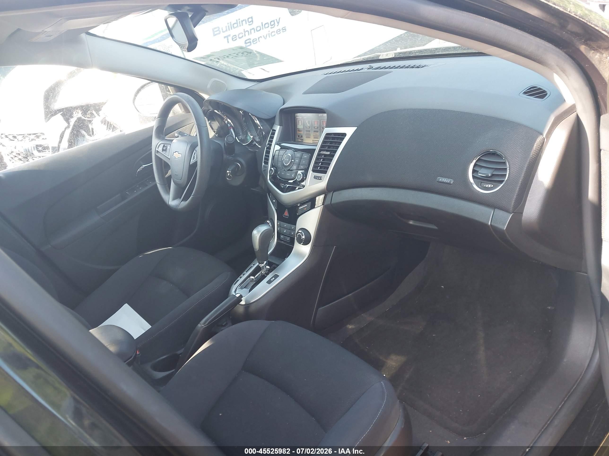 2015 Chevrolet Cruze 1lt Auto Black vin: 1G1PC5SB3F7188961