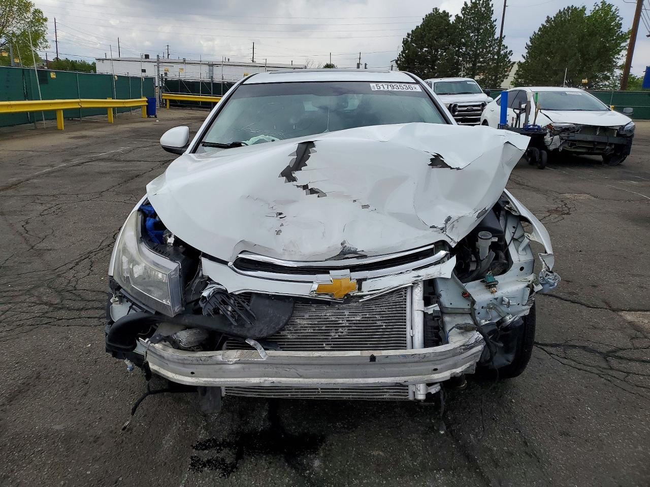 2015 Chevrolet Cruze Lt White vin: 1G1PC5SB3F7202311