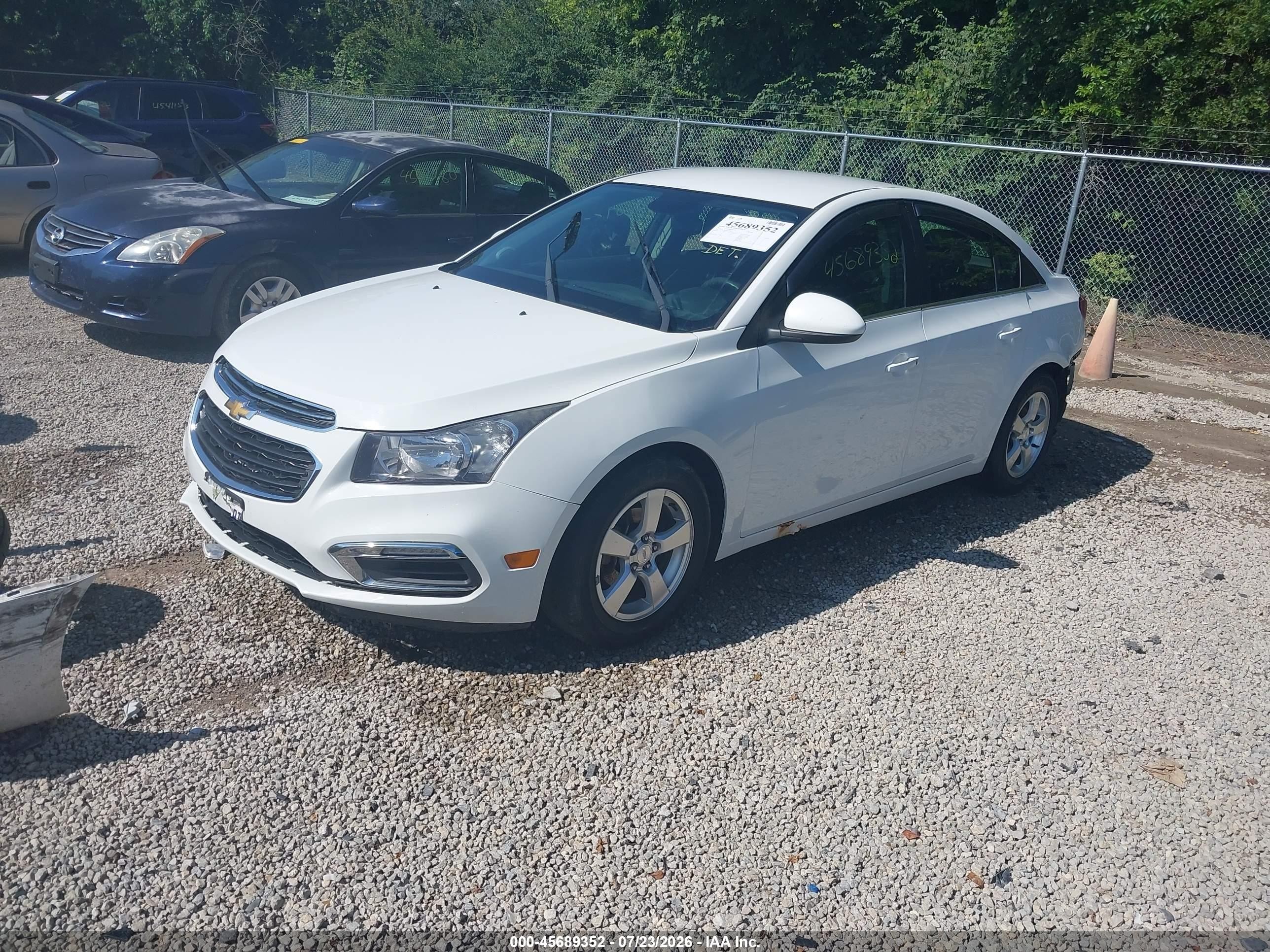 2015 Chevrolet Cruze 1lt Auto White vin: 1G1PC5SB3F7208822