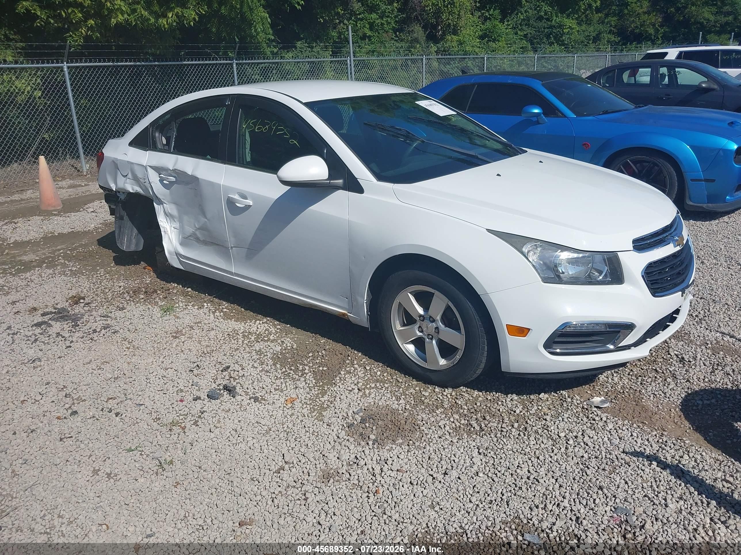 2015 Chevrolet Cruze 1lt Auto White vin: 1G1PC5SB3F7208822