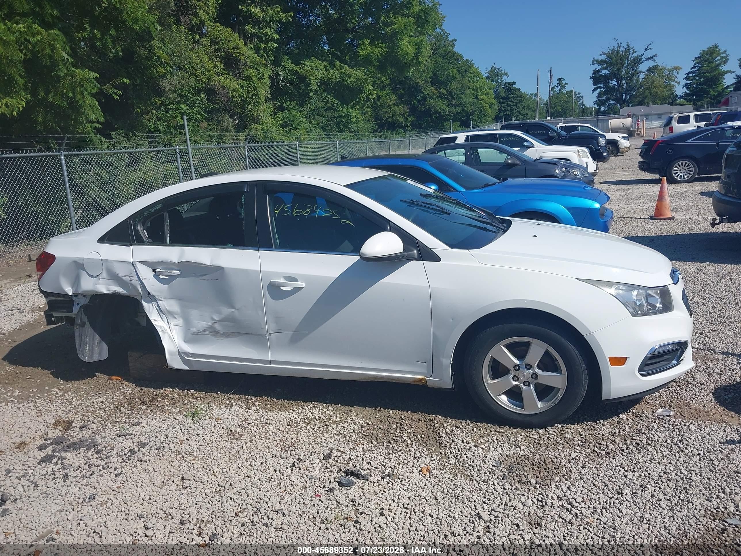 2015 Chevrolet Cruze 1lt Auto White vin: 1G1PC5SB3F7208822