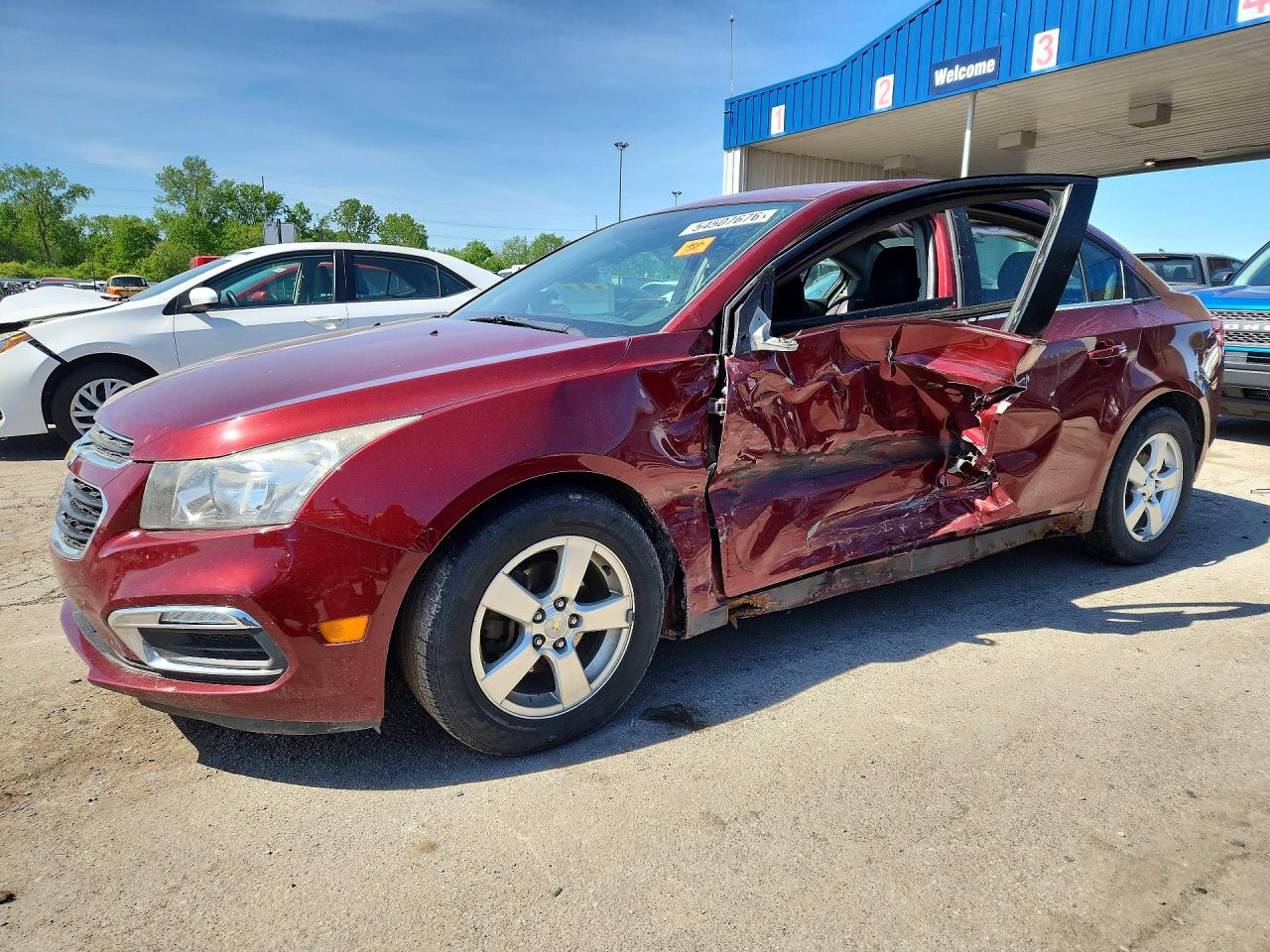 2015 Chevrolet Cruze Lt Red vin: 1G1PC5SB3F7225846