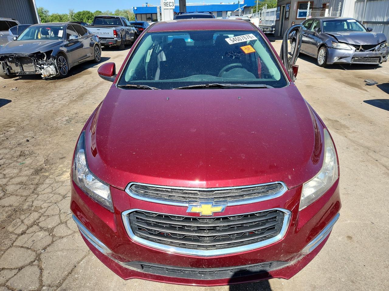 2015 Chevrolet Cruze Lt Red vin: 1G1PC5SB3F7225846