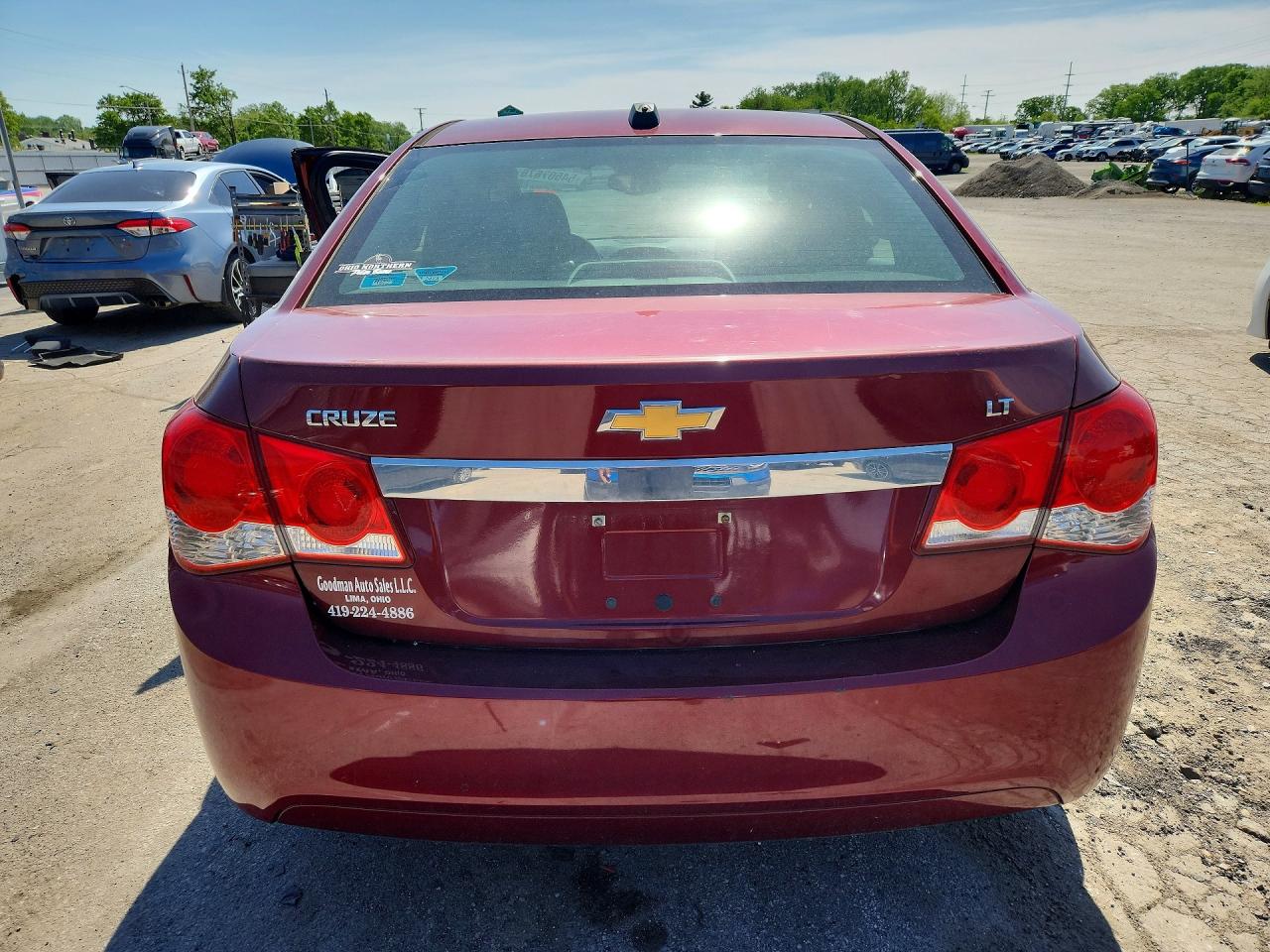 2015 Chevrolet Cruze Lt Red vin: 1G1PC5SB3F7225846