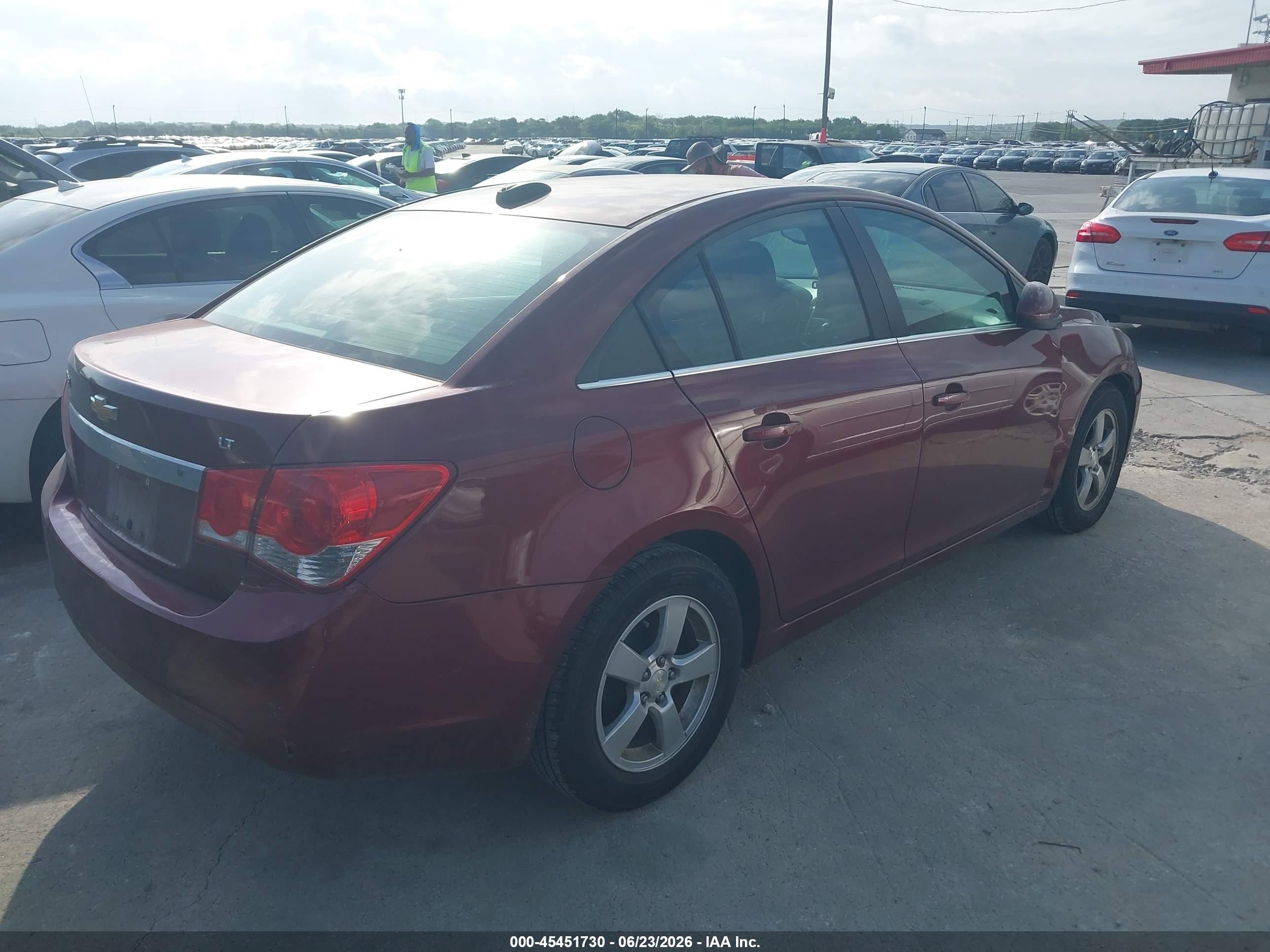 2015 Chevrolet Cruze 1lt Auto Maroon vin: 1G1PC5SB3F7261102