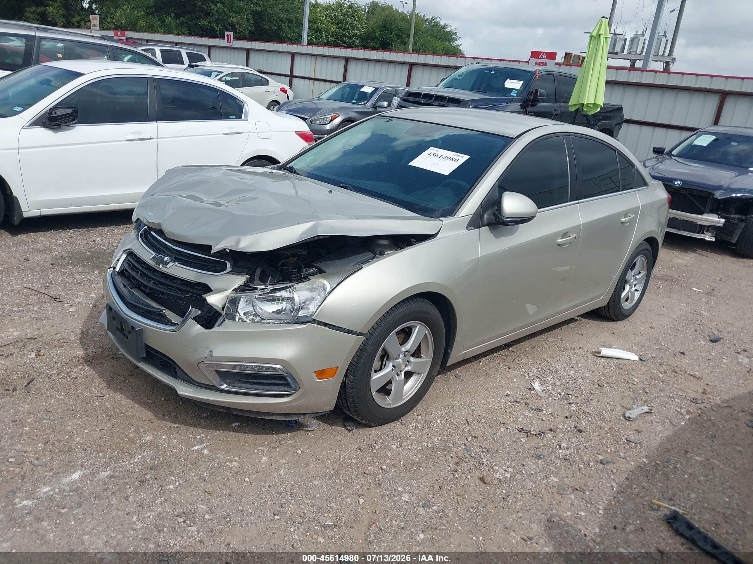 2015 Chevrolet Cruze 1lt Auto Желто-коричневый vin: 1G1PC5SB3F7278479
