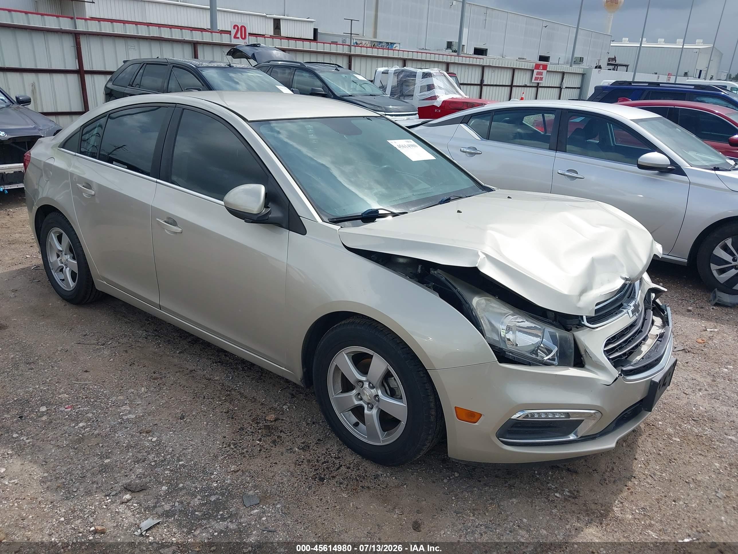 2015 Chevrolet Cruze 1lt Auto Tan vin: 1G1PC5SB3F7278479