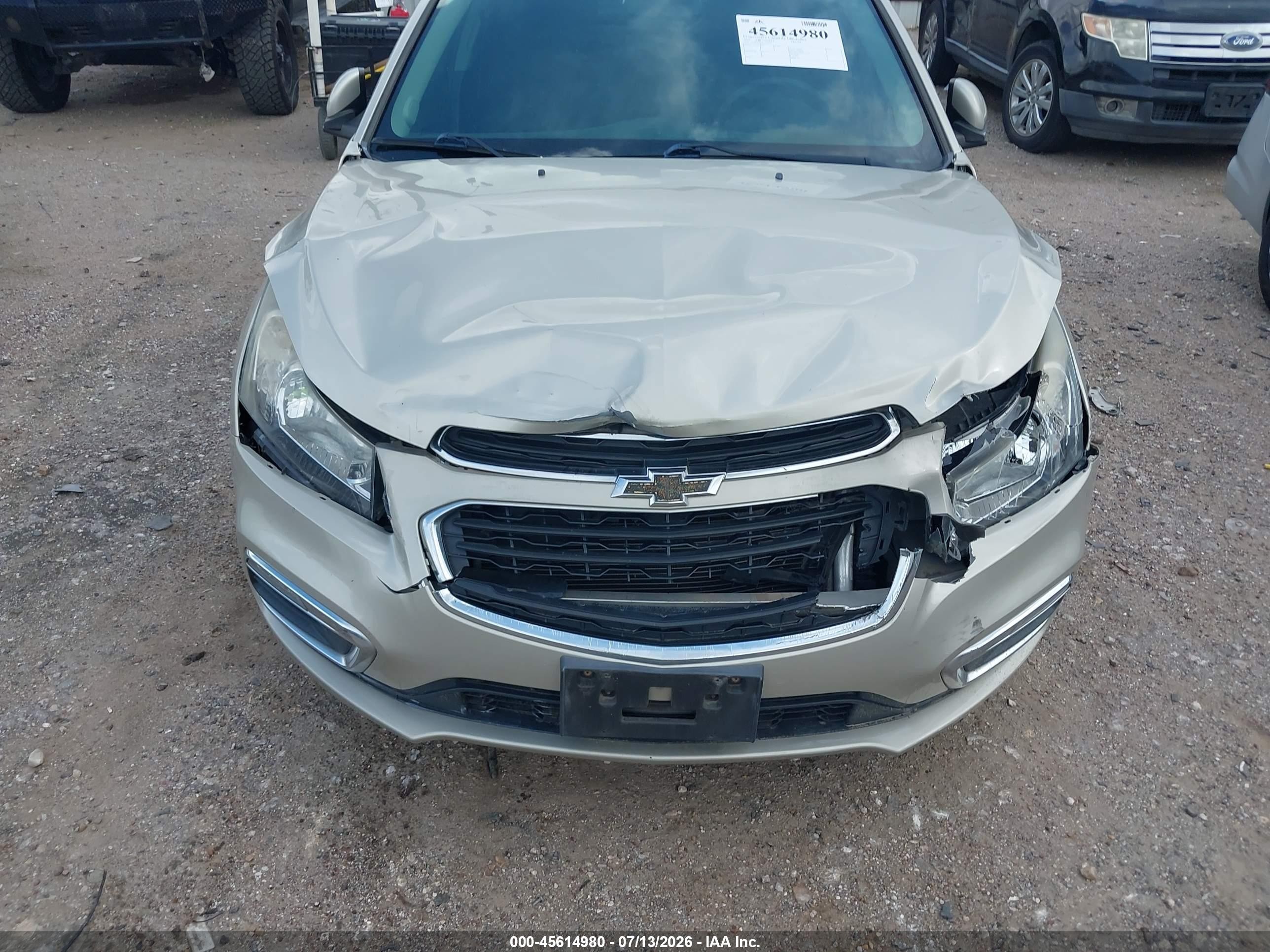 2015 Chevrolet Cruze 1lt Auto Желто-коричневый vin: 1G1PC5SB3F7278479