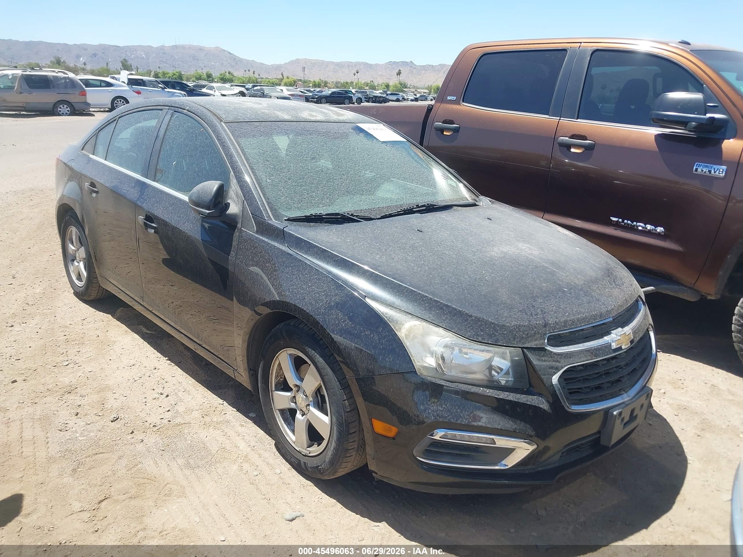 2015 Chevrolet Cruze 1lt Auto Black vin: 1G1PC5SB3F7282077
