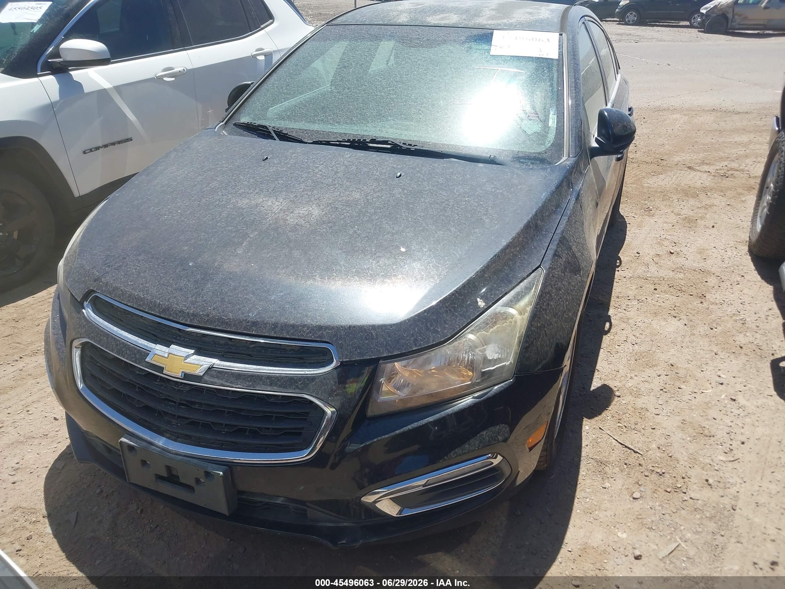 2015 Chevrolet Cruze 1lt Auto Black vin: 1G1PC5SB3F7282077