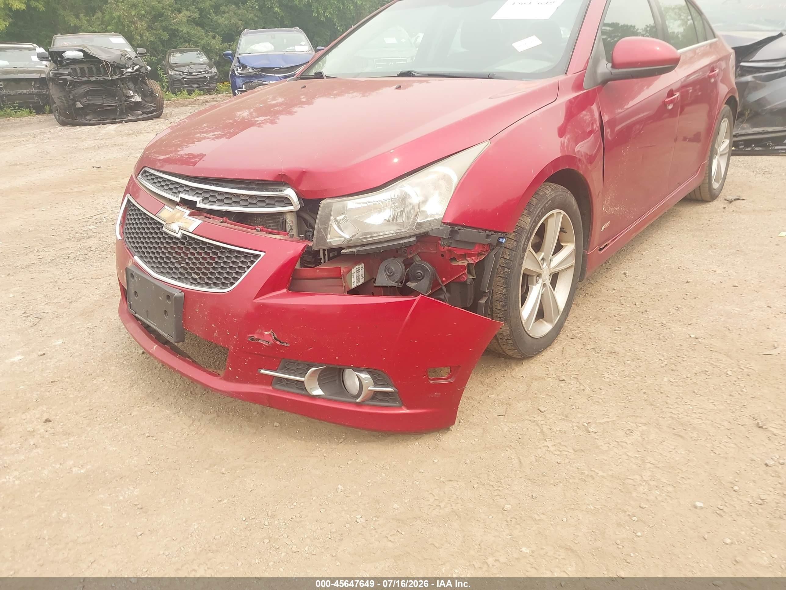 2013 Chevrolet Cruze 1lt Auto Red vin: 1G1PC5SB4D7105535