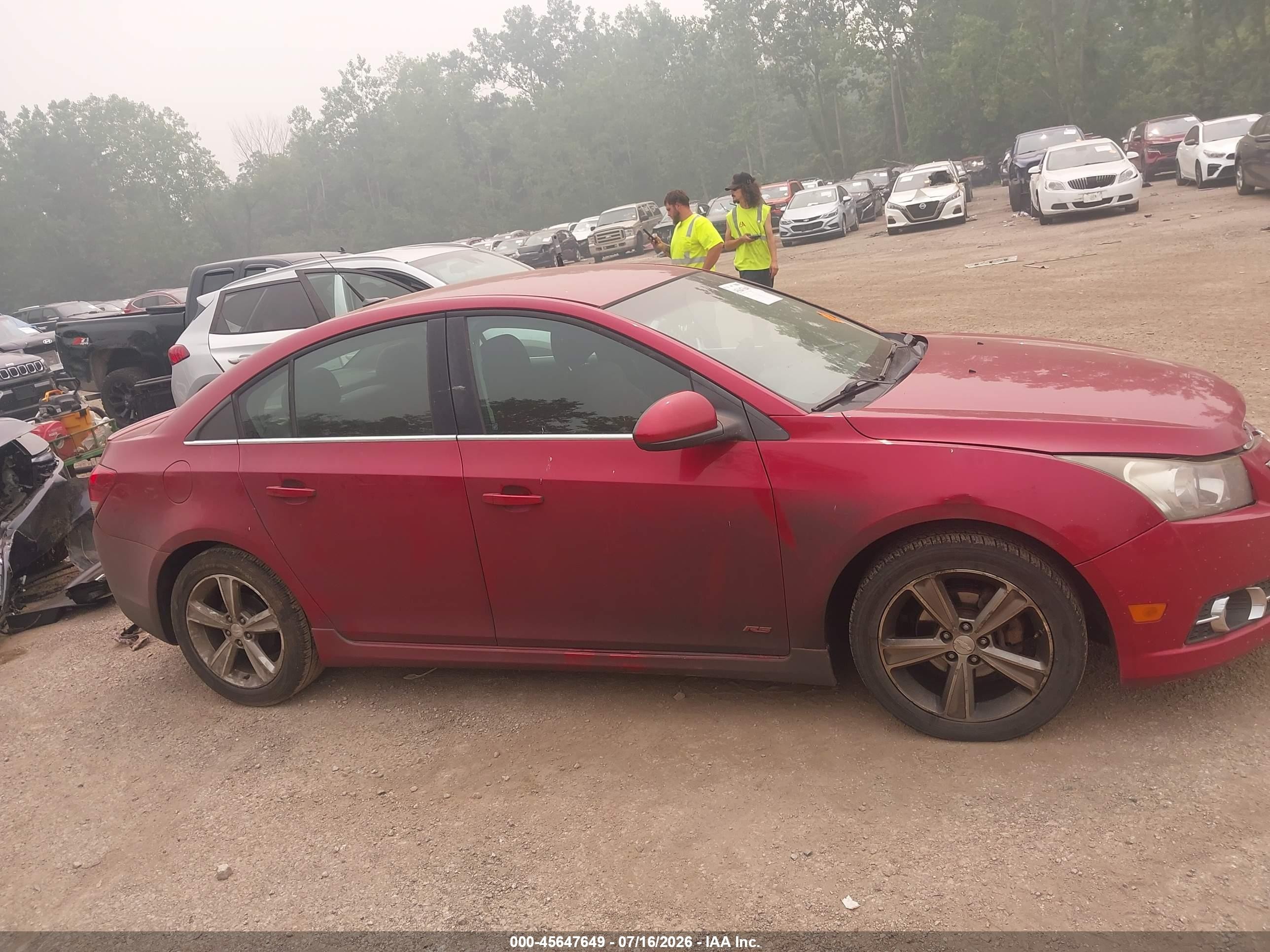 2013 Chevrolet Cruze 1lt Auto Red vin: 1G1PC5SB4D7105535