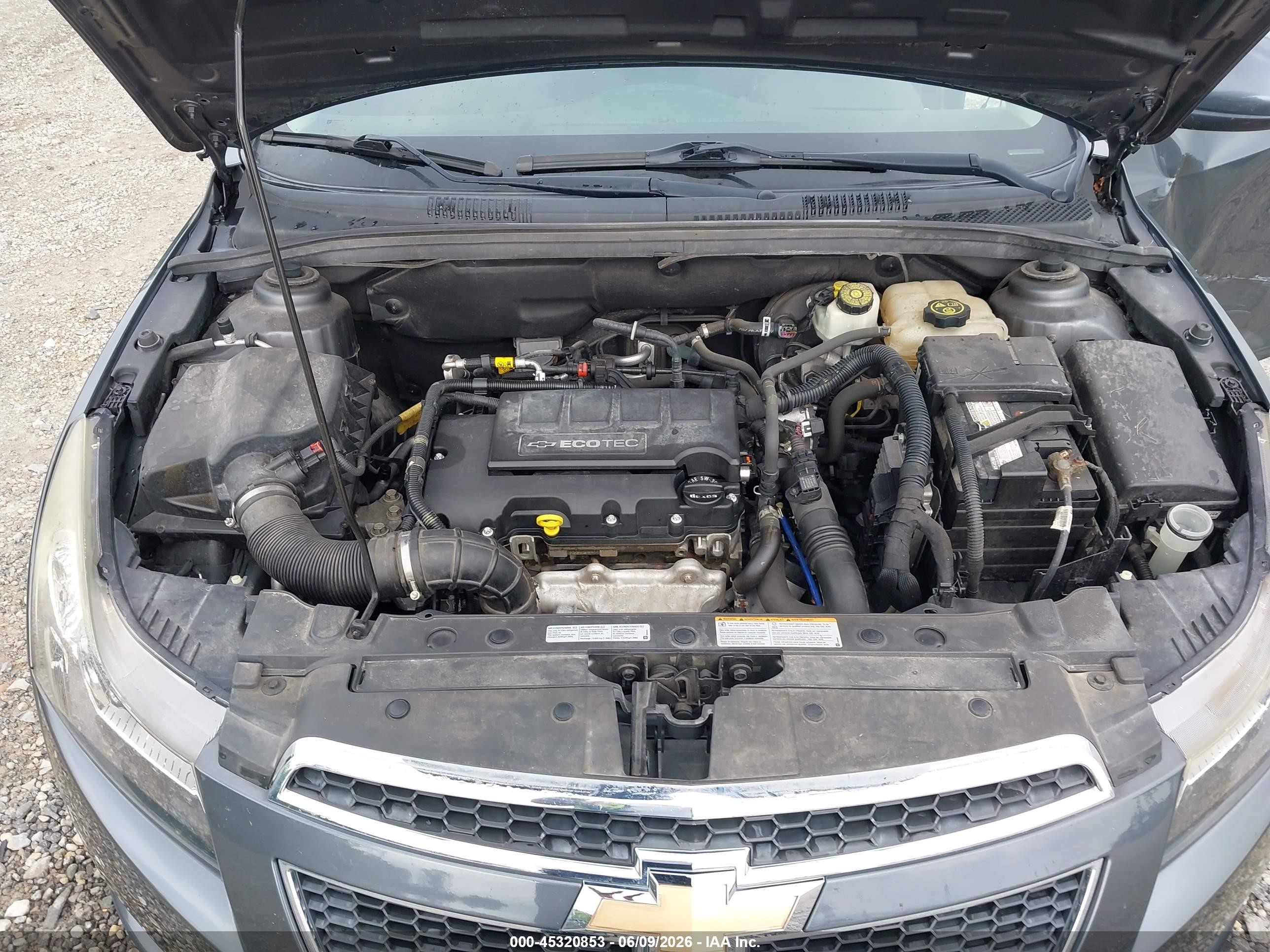 2013 Chevrolet Cruze 1lt Auto Gray vin: 1G1PC5SB4D7116485