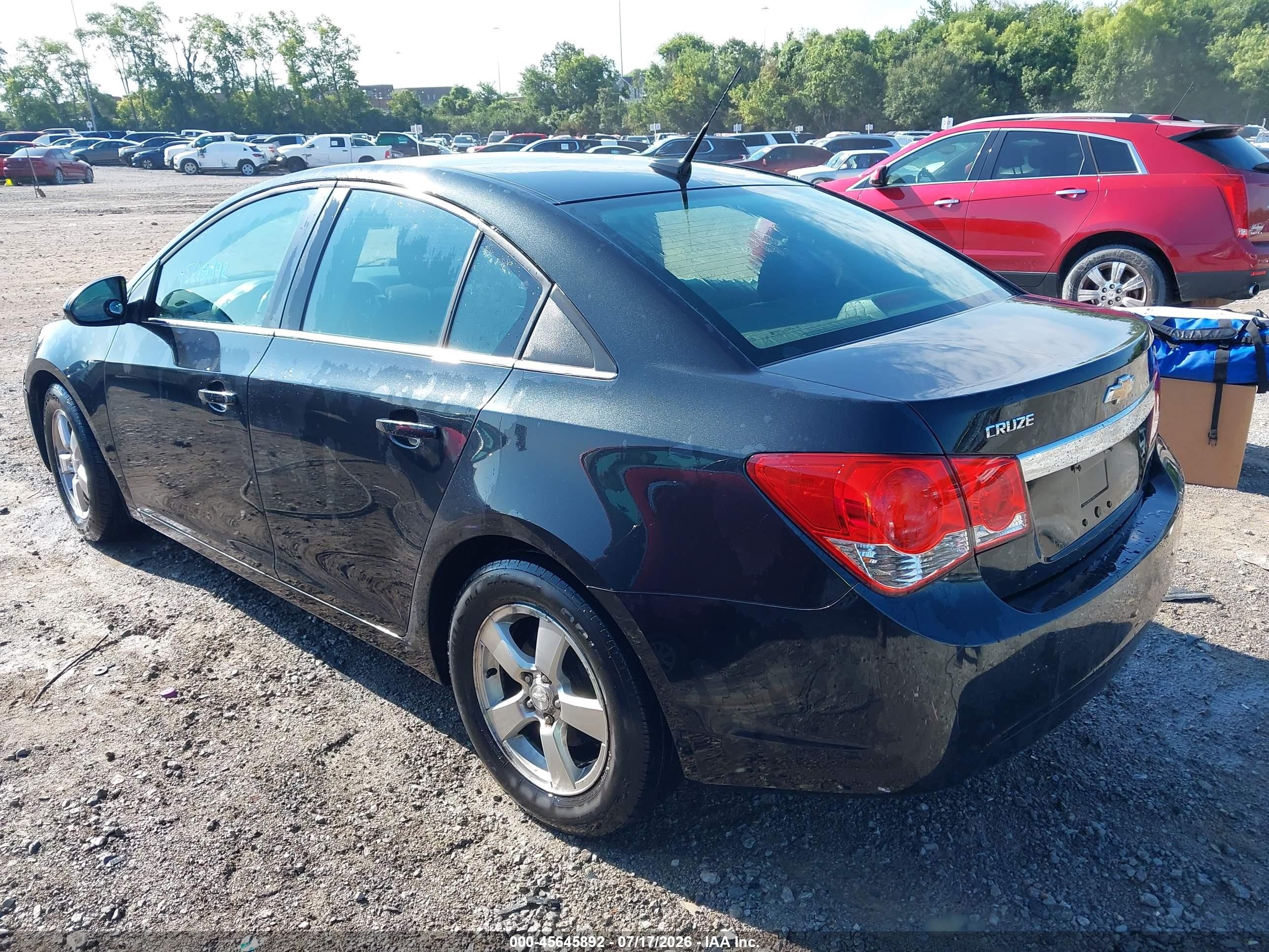 2013 Chevrolet Cruze 1lt Auto Black vin: 1G1PC5SB4D7117717