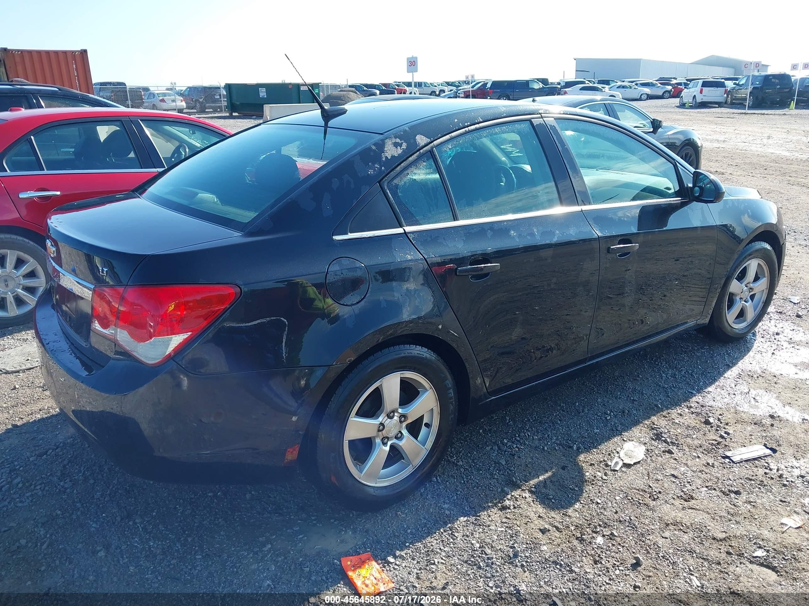 2013 Chevrolet Cruze 1lt Auto Black vin: 1G1PC5SB4D7117717