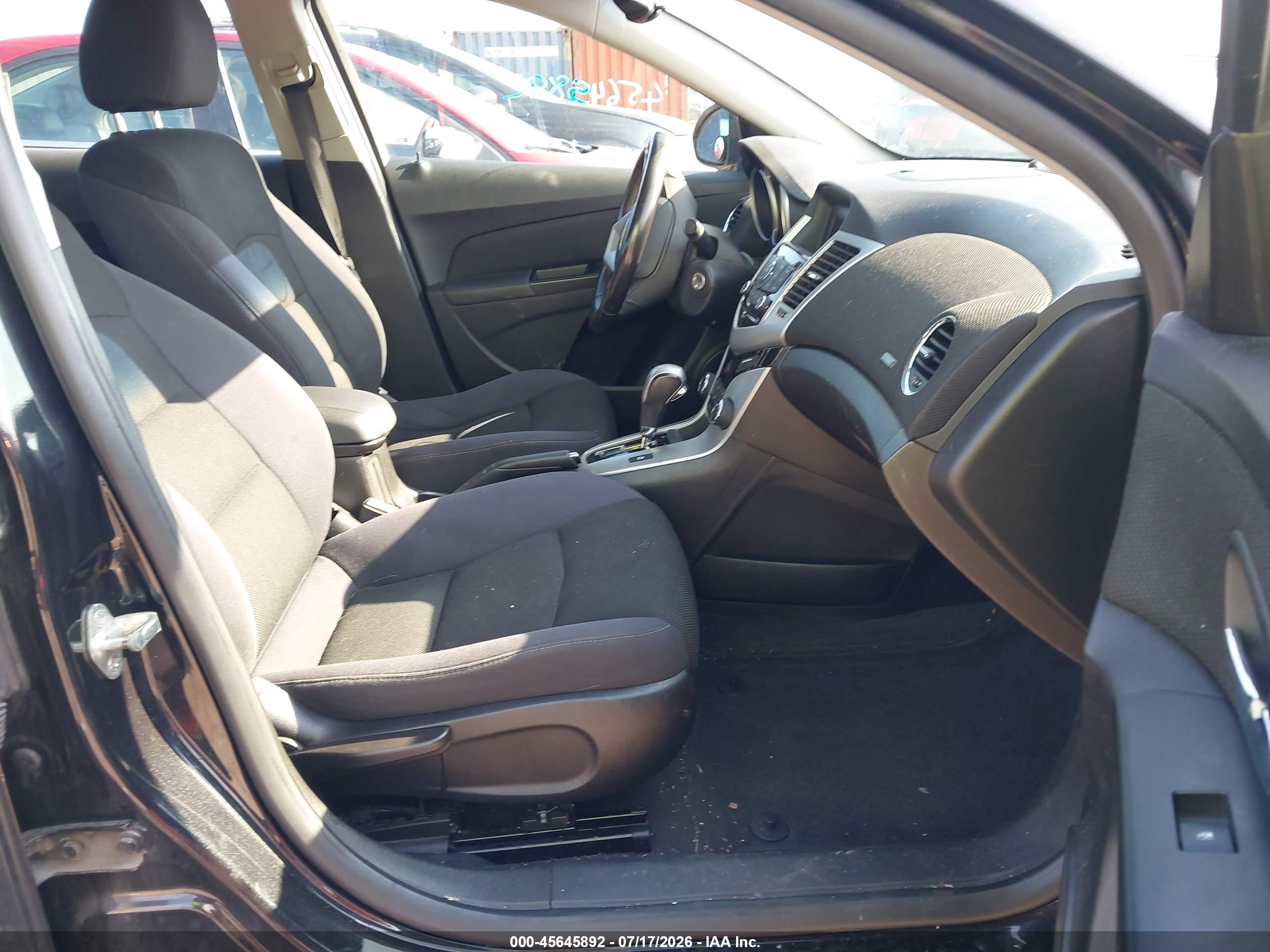 2013 Chevrolet Cruze 1lt Auto Black vin: 1G1PC5SB4D7117717