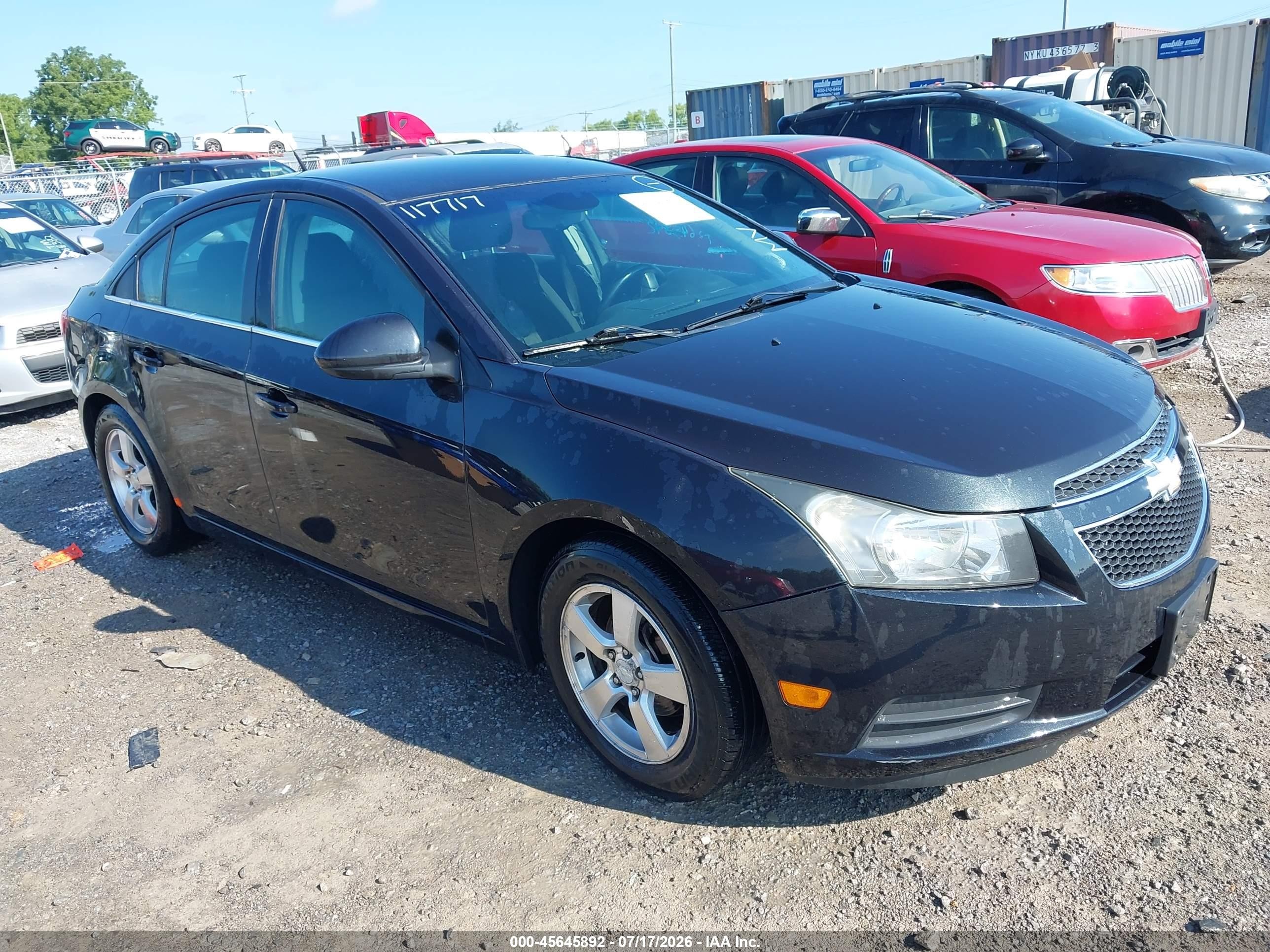 2013 Chevrolet Cruze 1lt Auto Black vin: 1G1PC5SB4D7117717