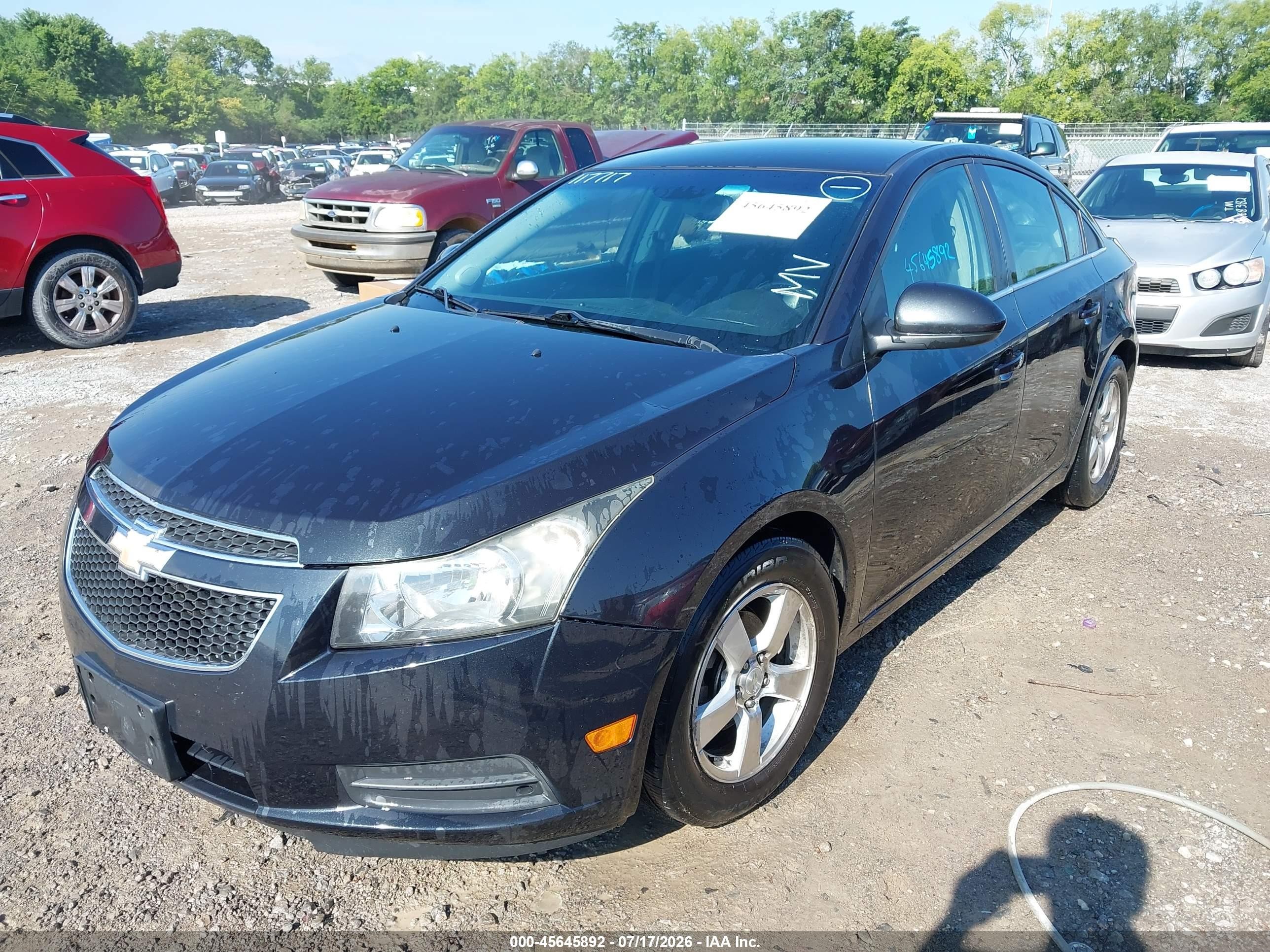 2013 Chevrolet Cruze 1lt Auto Black vin: 1G1PC5SB4D7117717