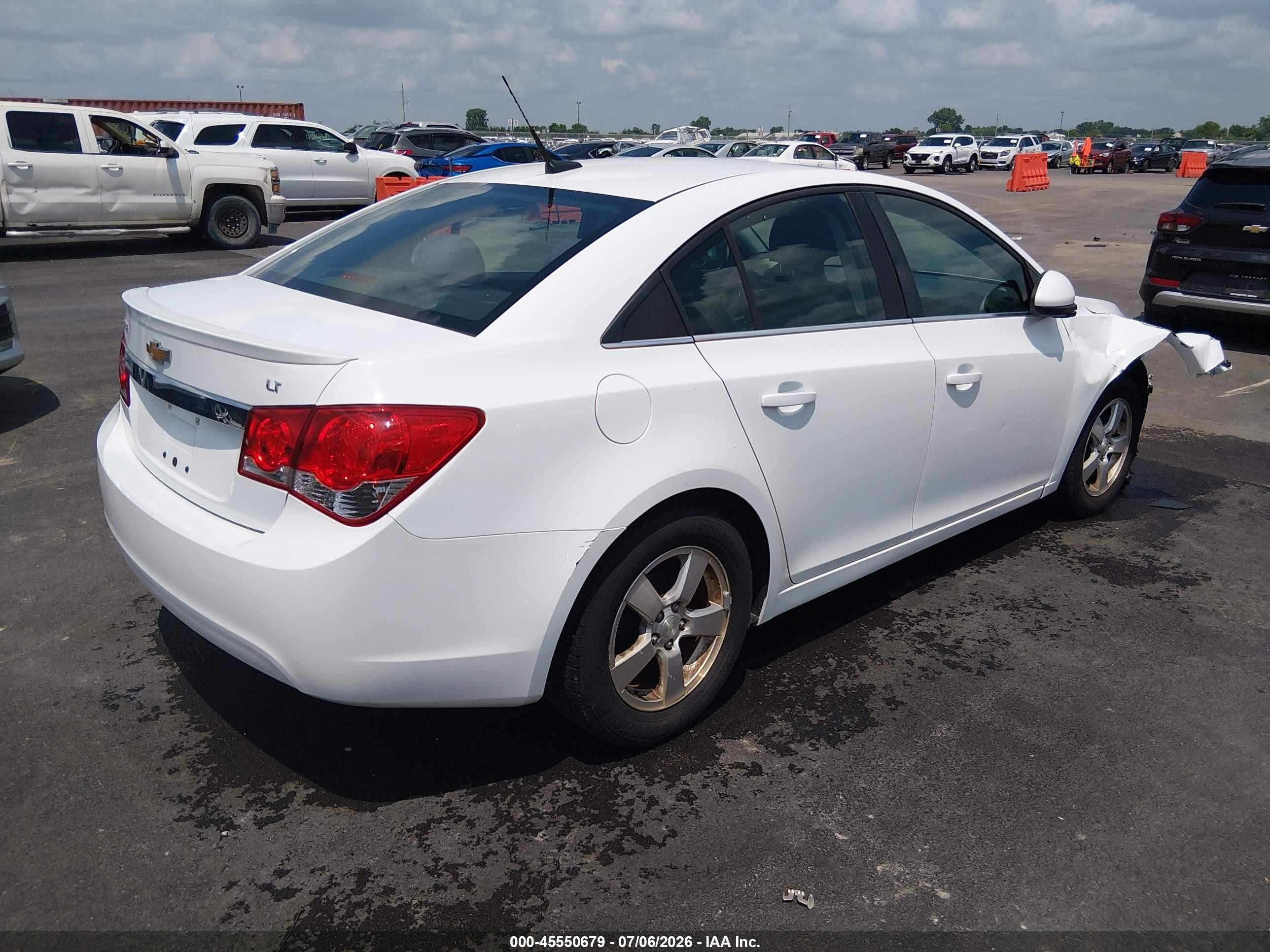 2013 Chevrolet Cruze 1lt Auto White vin: 1G1PC5SB4D7164505