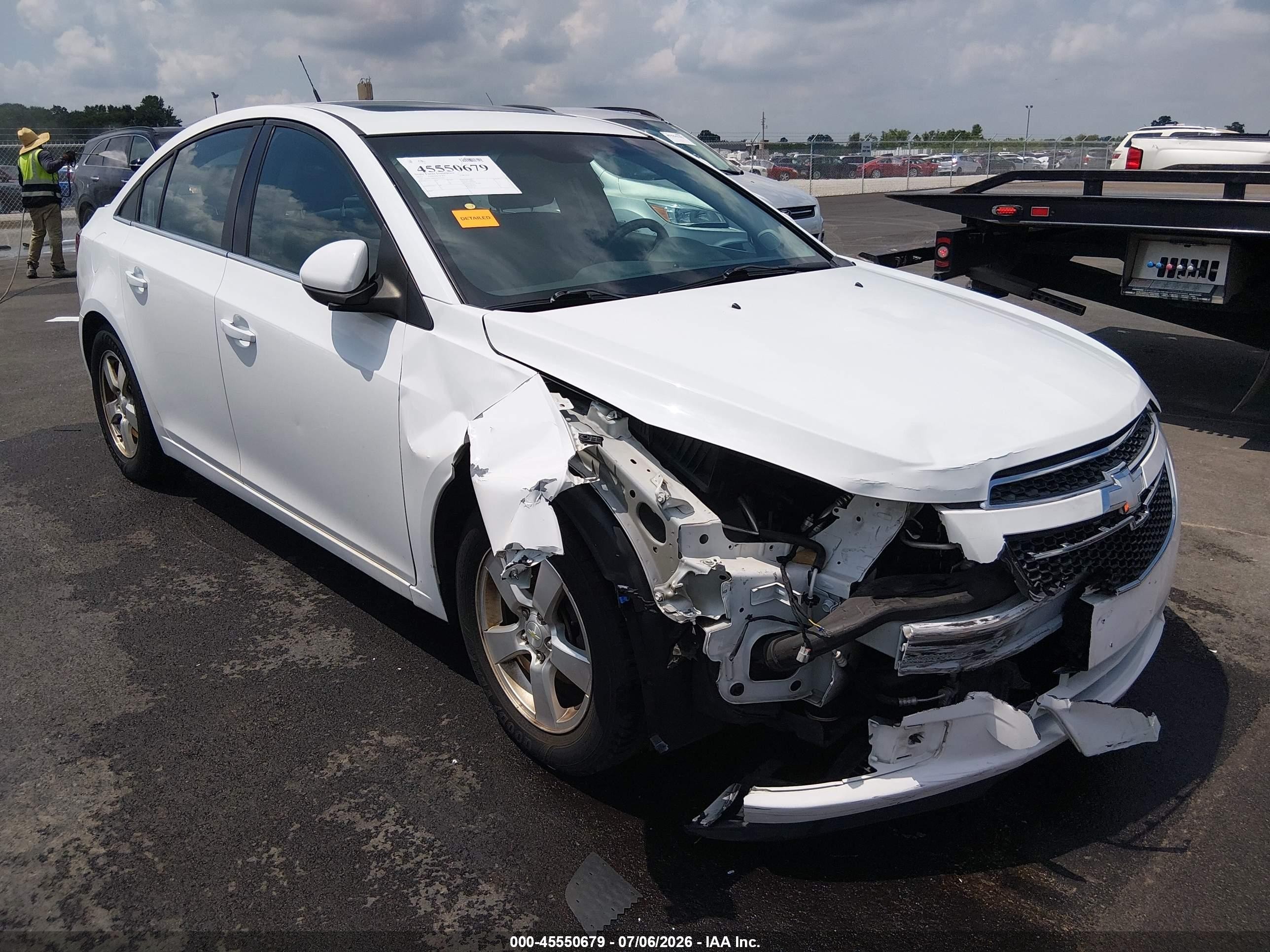2013 Chevrolet Cruze 1lt Auto White vin: 1G1PC5SB4D7164505