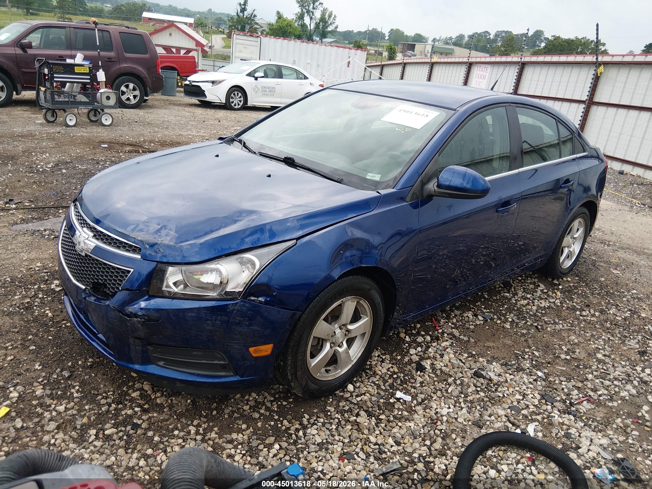 2013 Chevrolet Cruze 1lt Auto Blue vin: 1G1PC5SB4D7179201