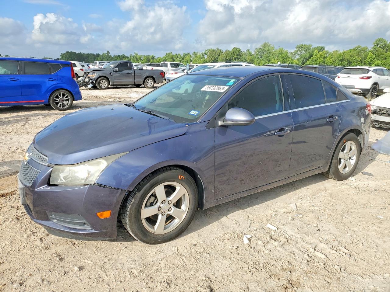2013 Chevrolet Cruze Lt Blue vin: 1G1PC5SB4D7197519