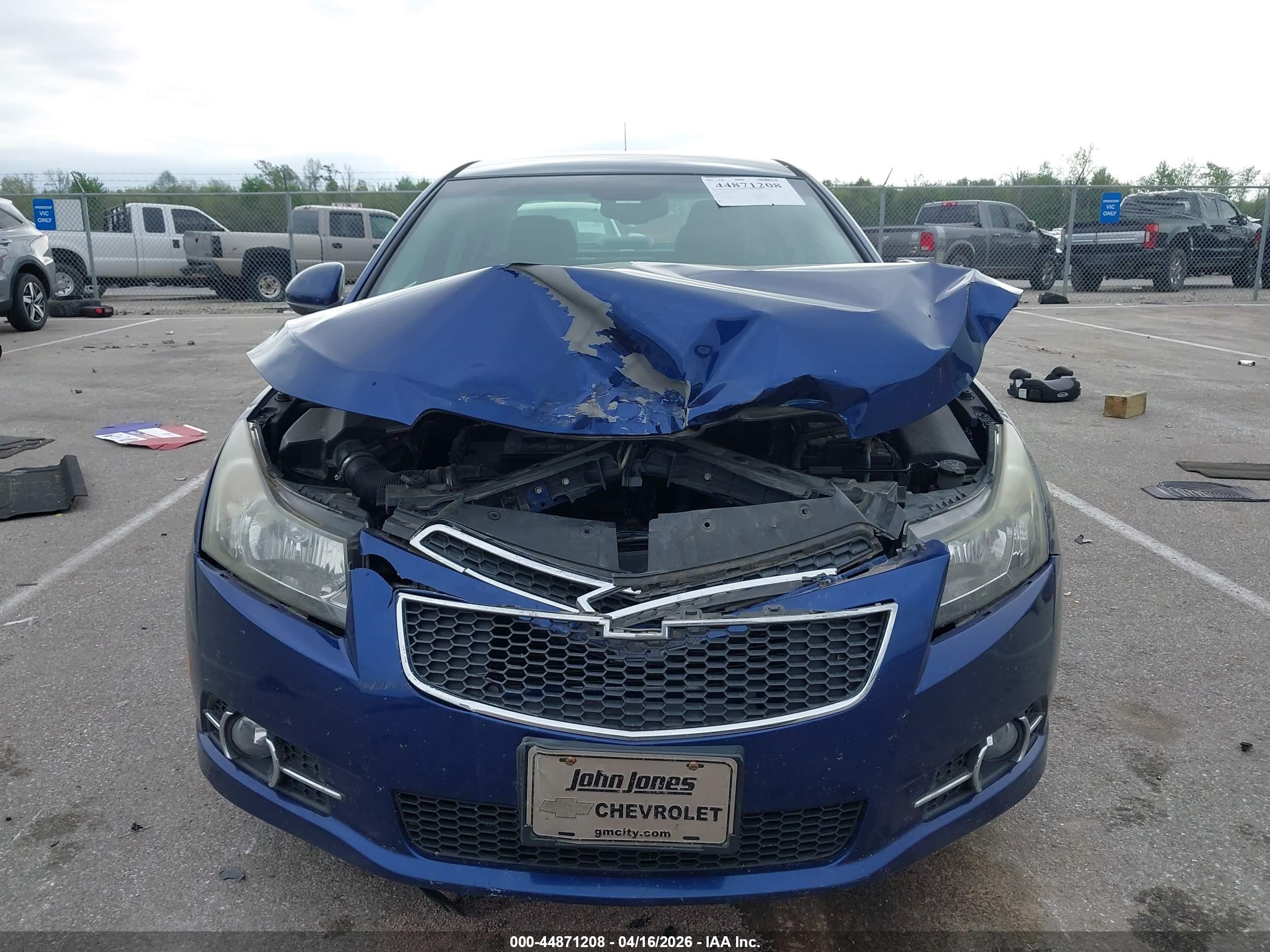 2013 Chevrolet Cruze 1lt Auto Blue vin: 1G1PC5SB4D7216327