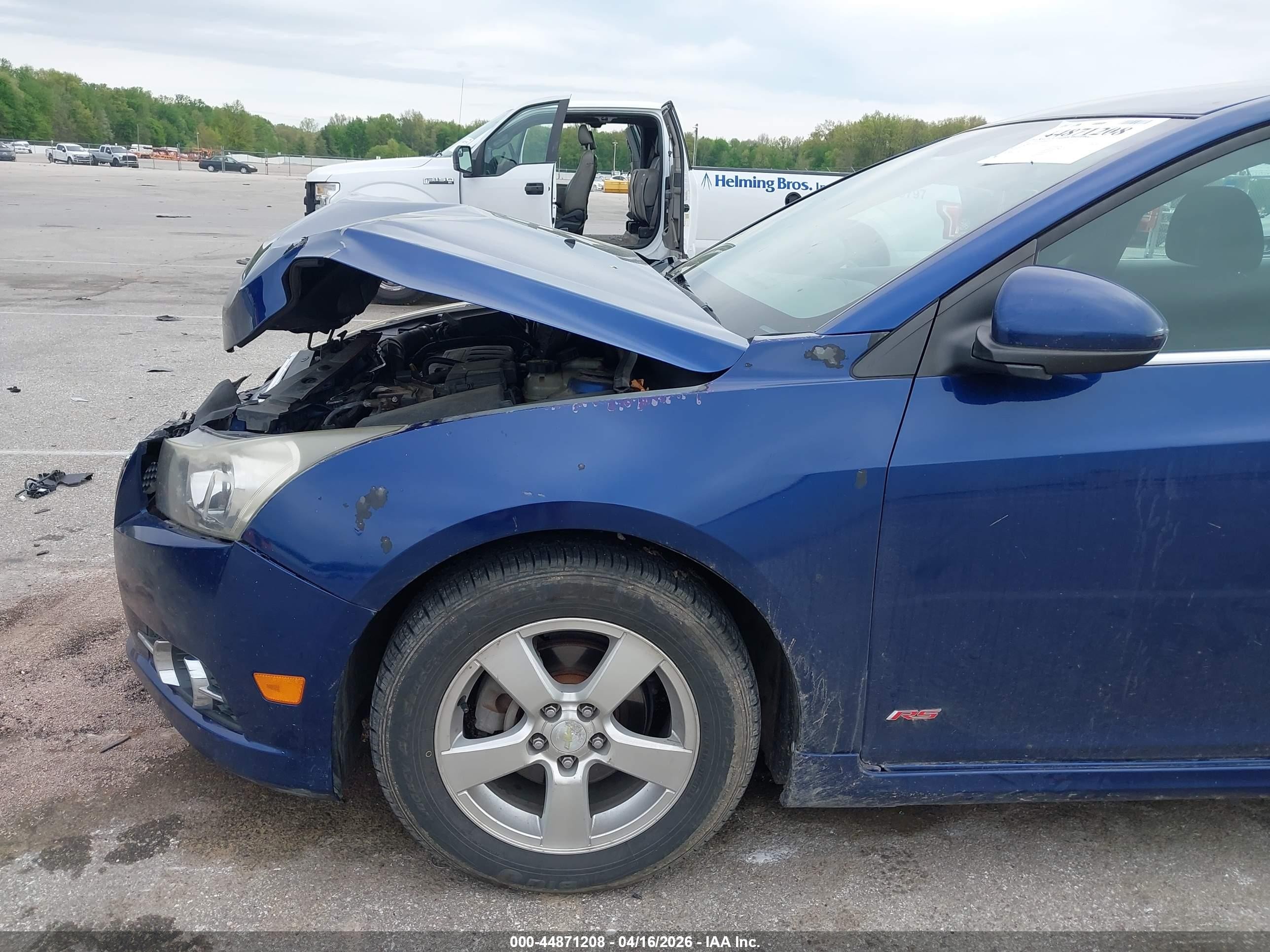 2013 Chevrolet Cruze 1lt Auto Blue vin: 1G1PC5SB4D7216327