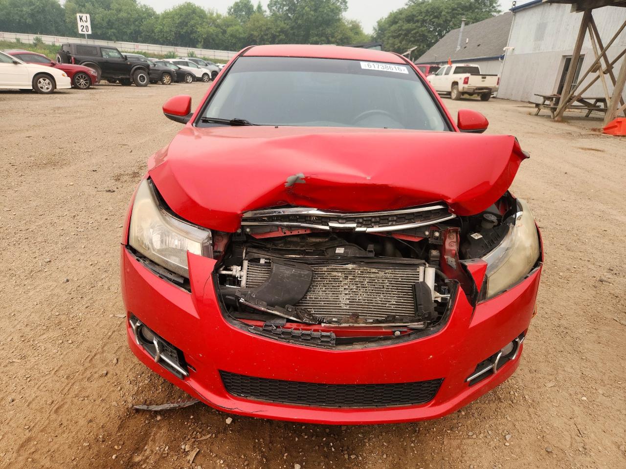 2013 Chevrolet Cruze Lt Red vin: 1G1PC5SB4D7264605