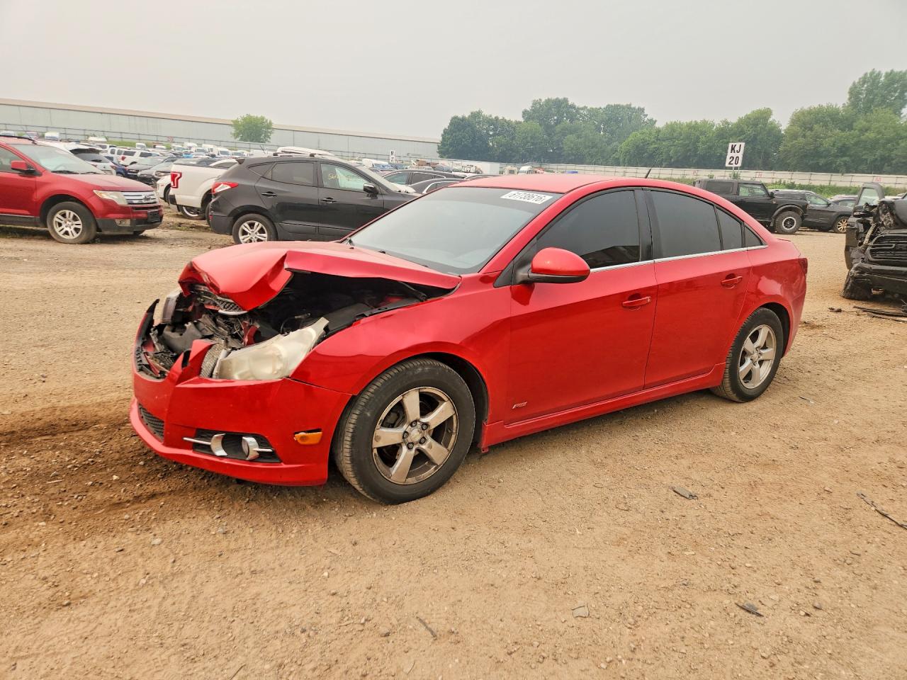 2013 Chevrolet Cruze Lt Red vin: 1G1PC5SB4D7264605