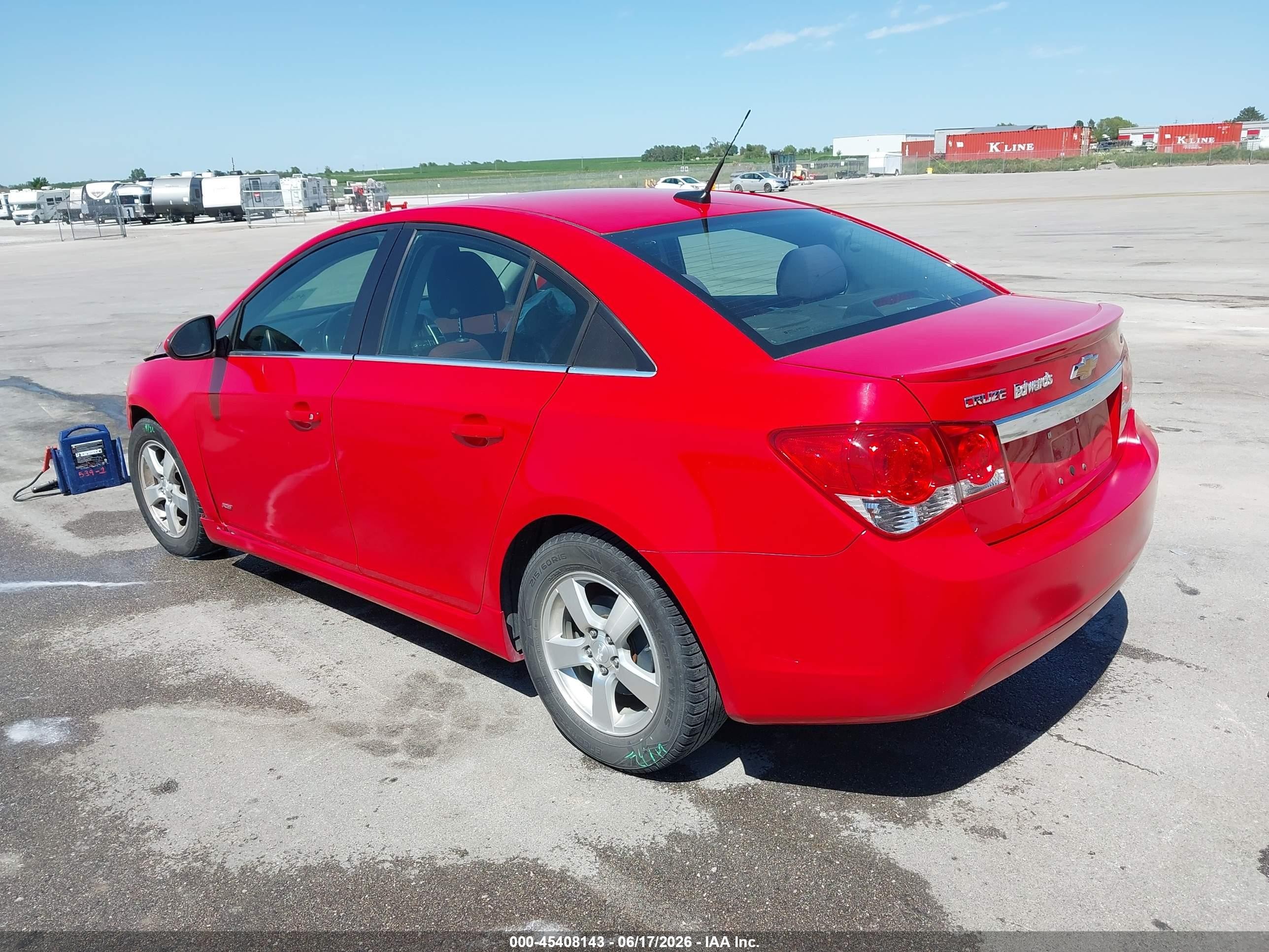 2013 Chevrolet Cruze 1lt Auto Red vin: 1G1PC5SB4D7267701