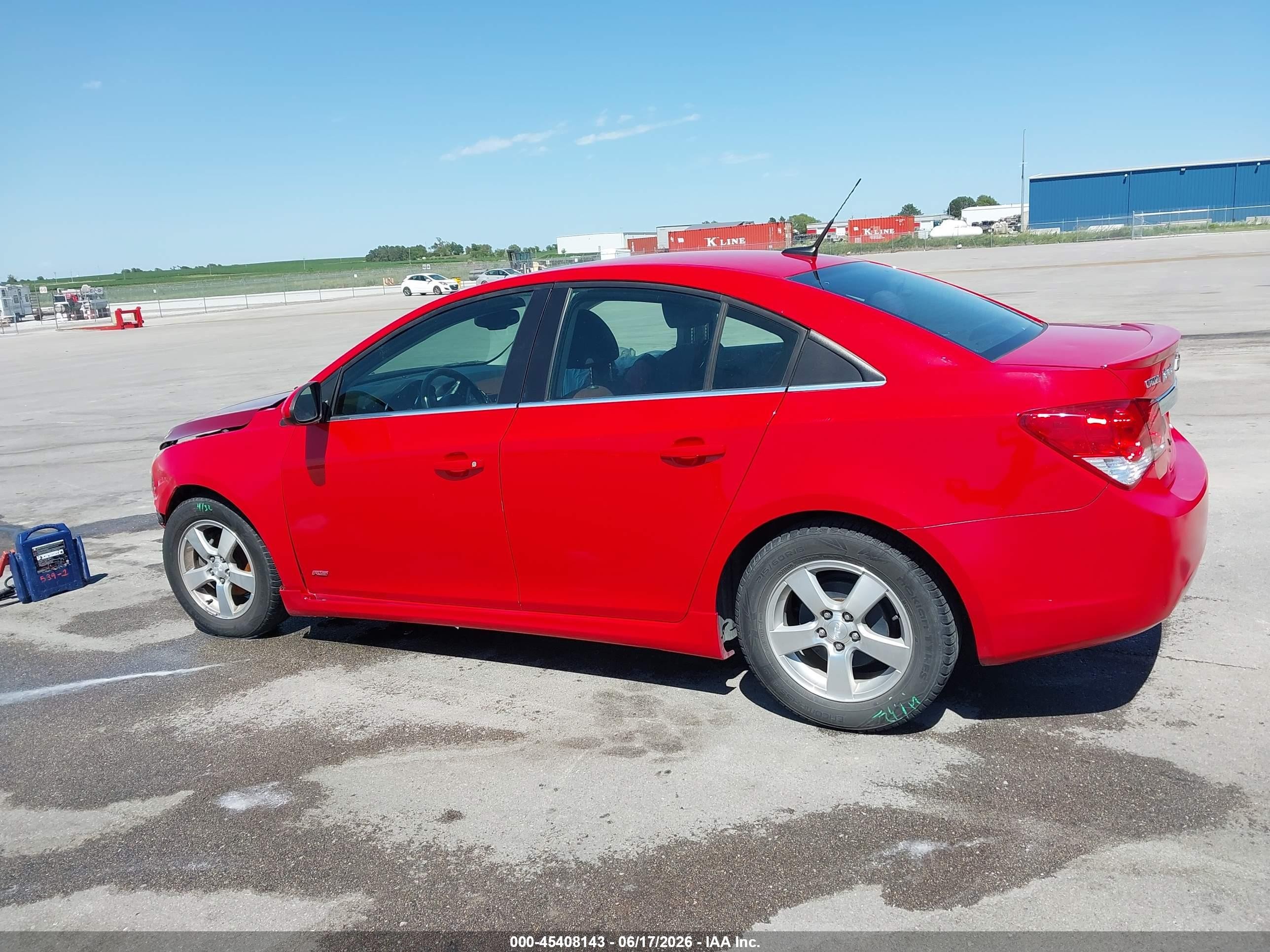 2013 Chevrolet Cruze 1lt Auto Red vin: 1G1PC5SB4D7267701