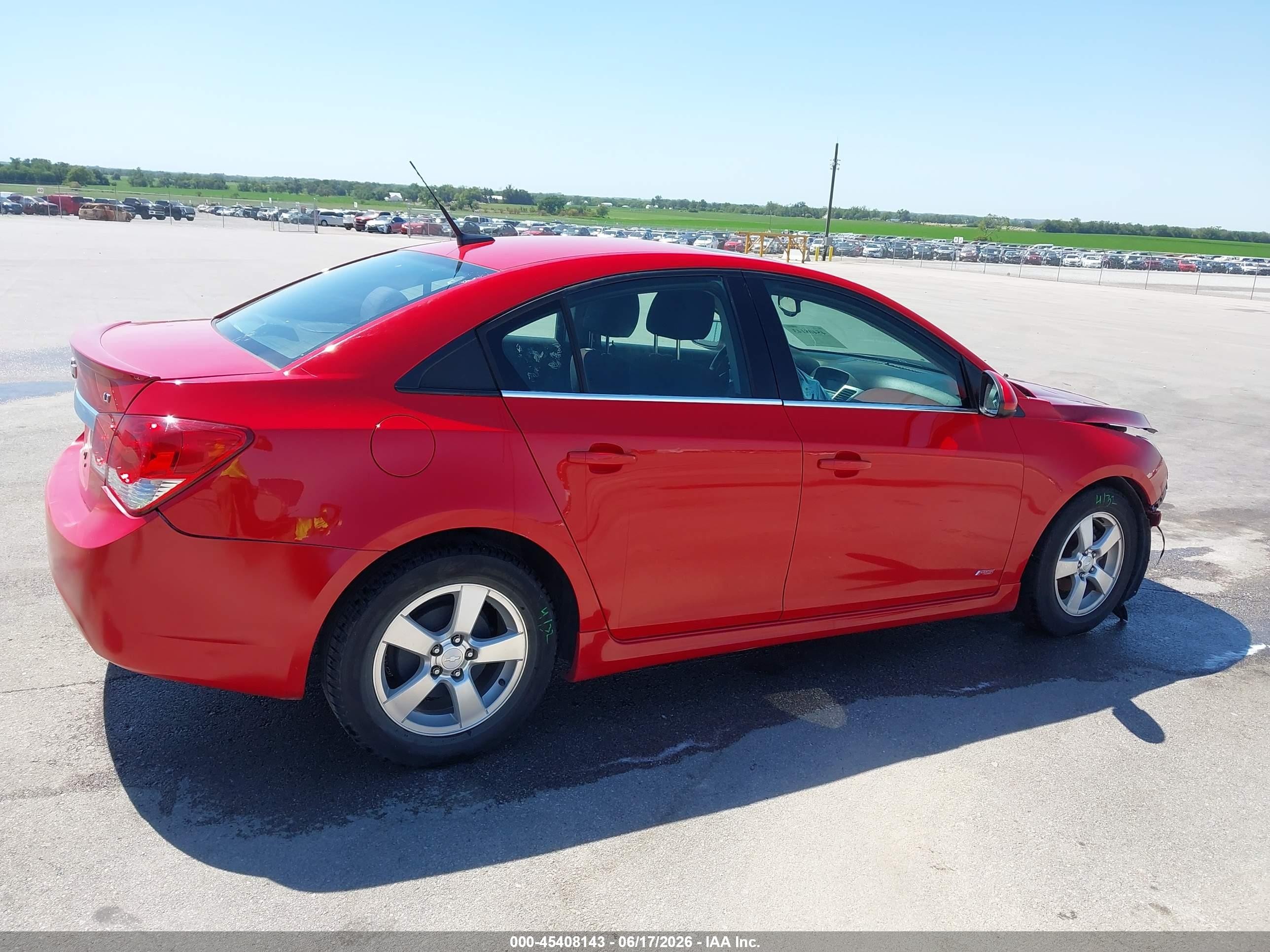 2013 Chevrolet Cruze 1lt Auto Red vin: 1G1PC5SB4D7267701