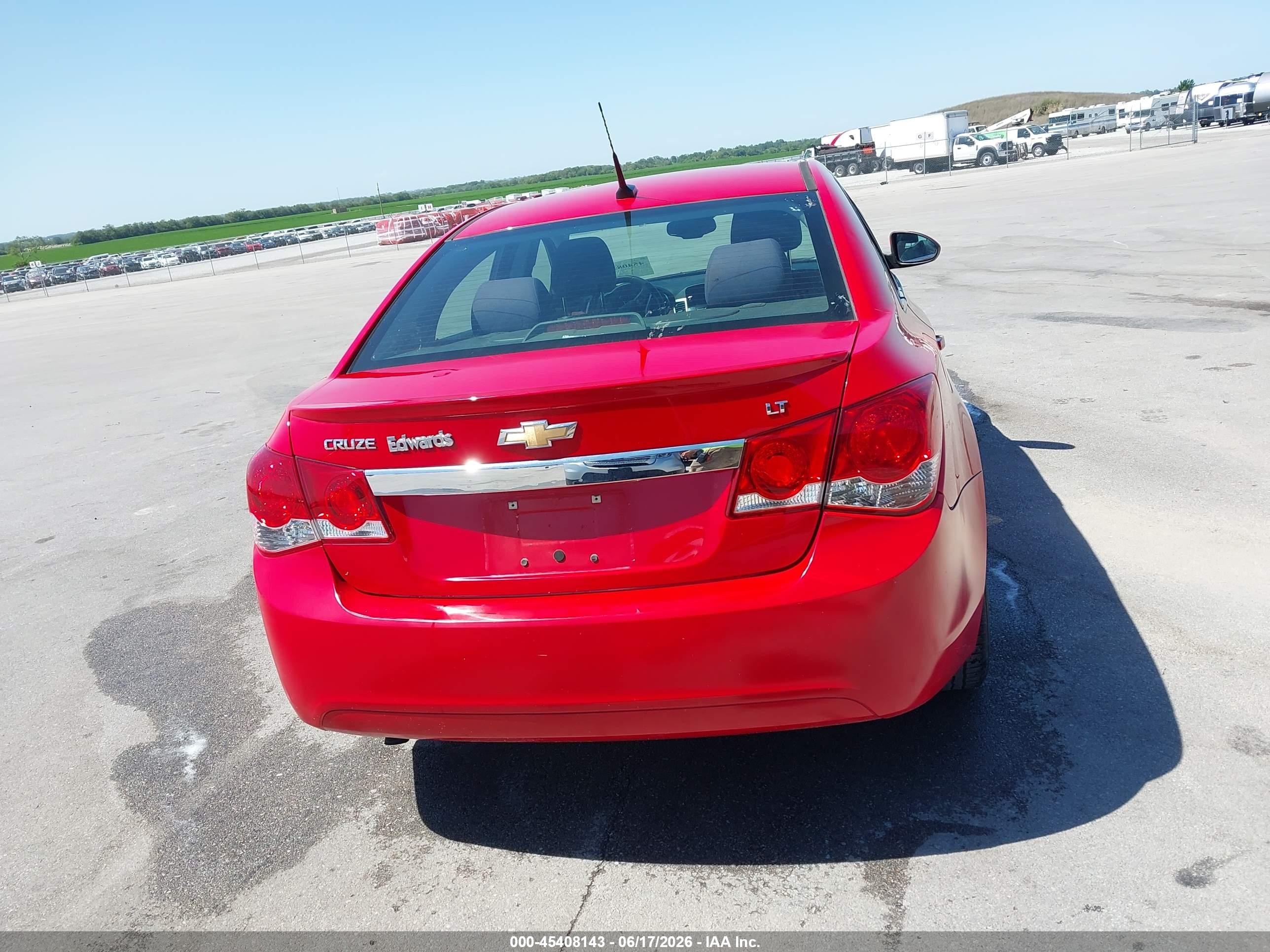 2013 Chevrolet Cruze 1lt Auto Red vin: 1G1PC5SB4D7267701