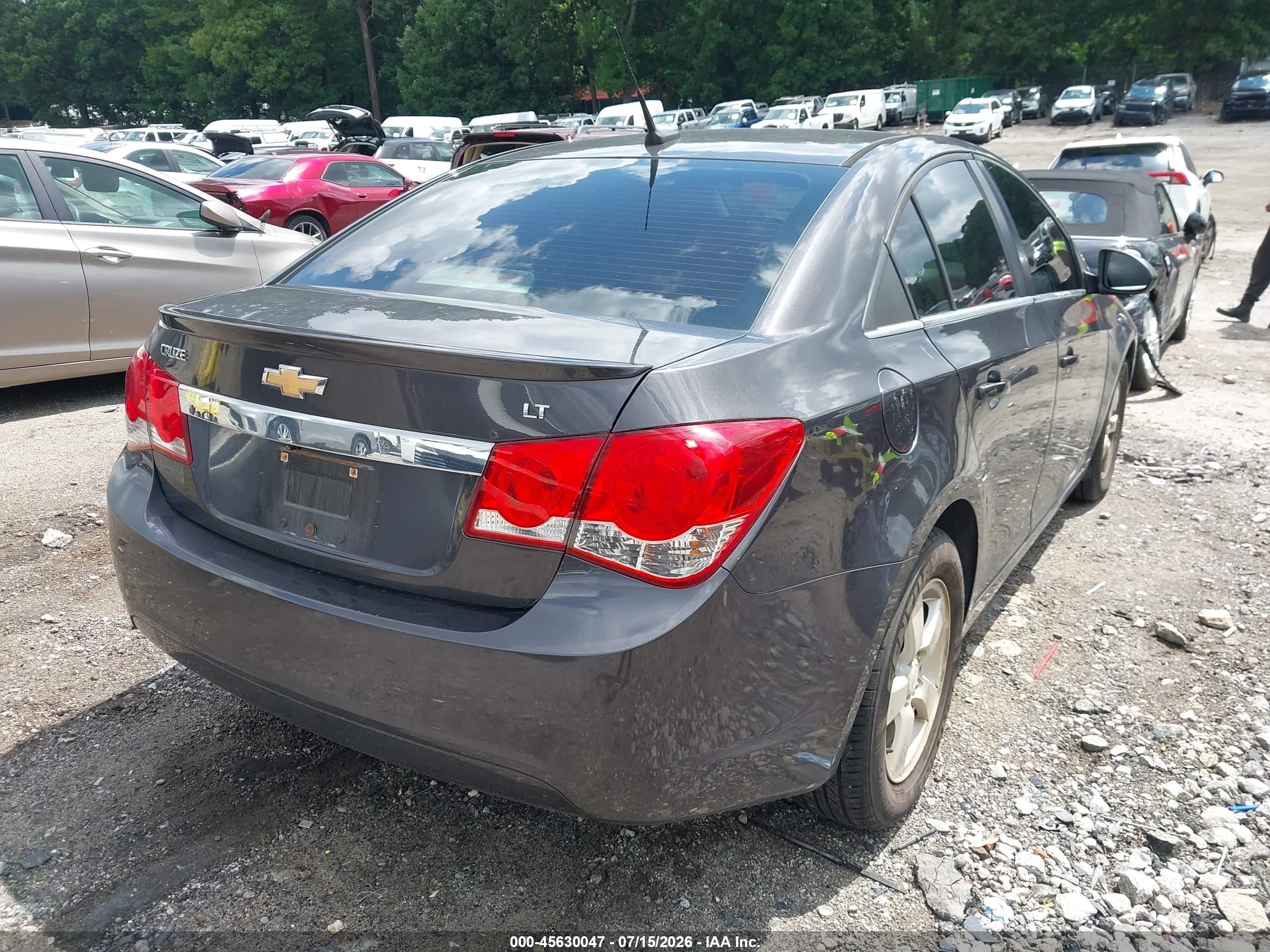 2013 Chevrolet Cruze 1lt Auto Gray vin: 1G1PC5SB4D7306562