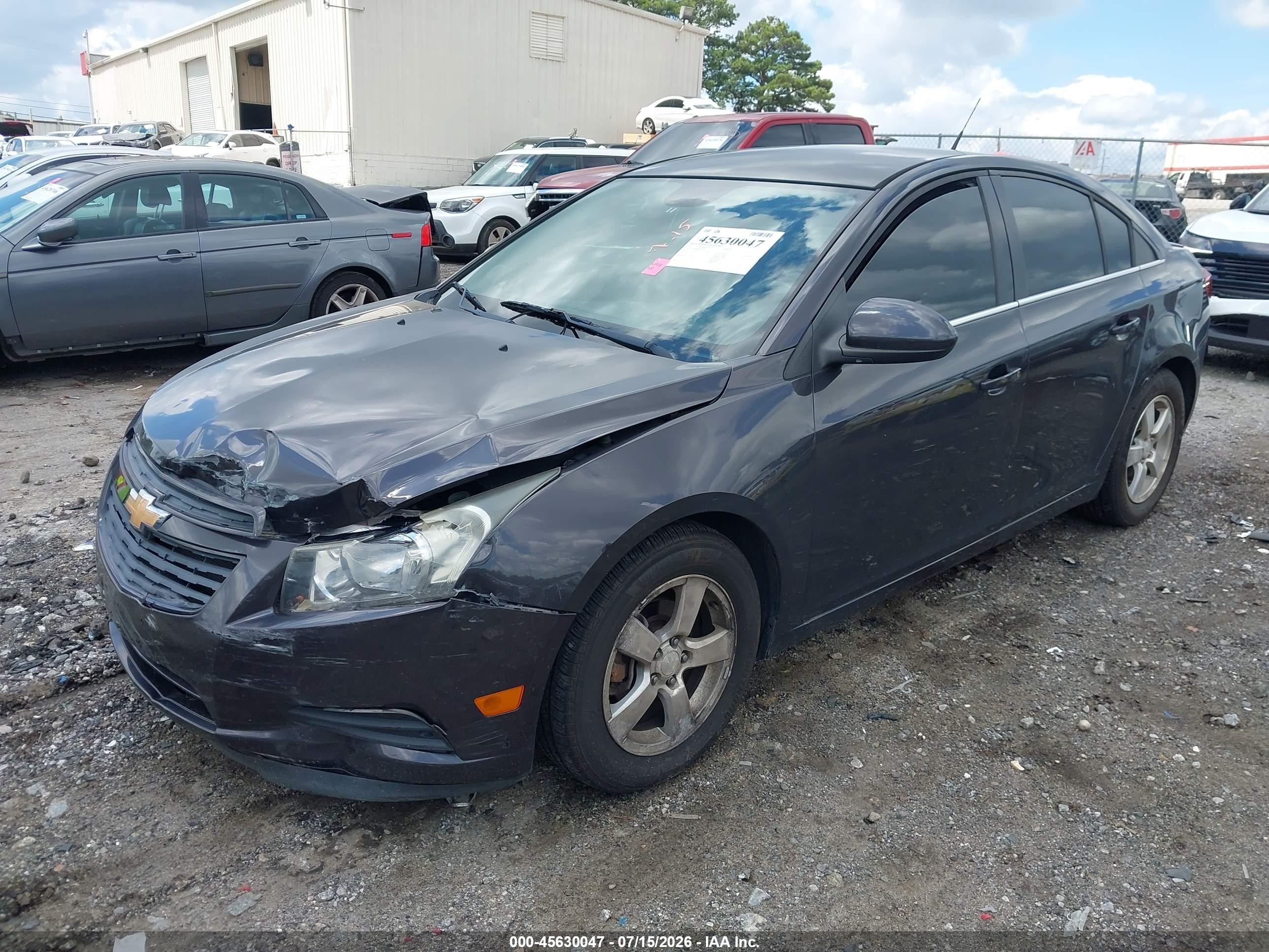 2013 Chevrolet Cruze 1lt Auto Gray vin: 1G1PC5SB4D7306562
