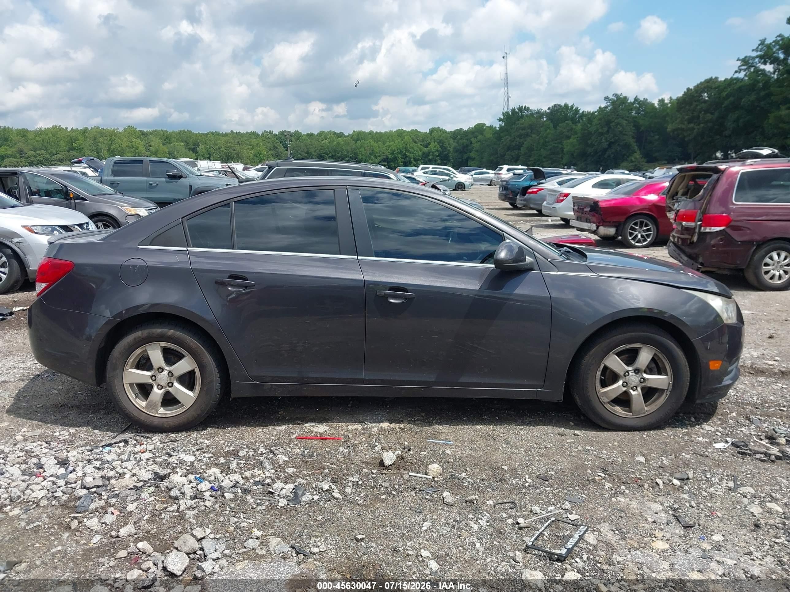 2013 Chevrolet Cruze 1lt Auto Gray vin: 1G1PC5SB4D7306562