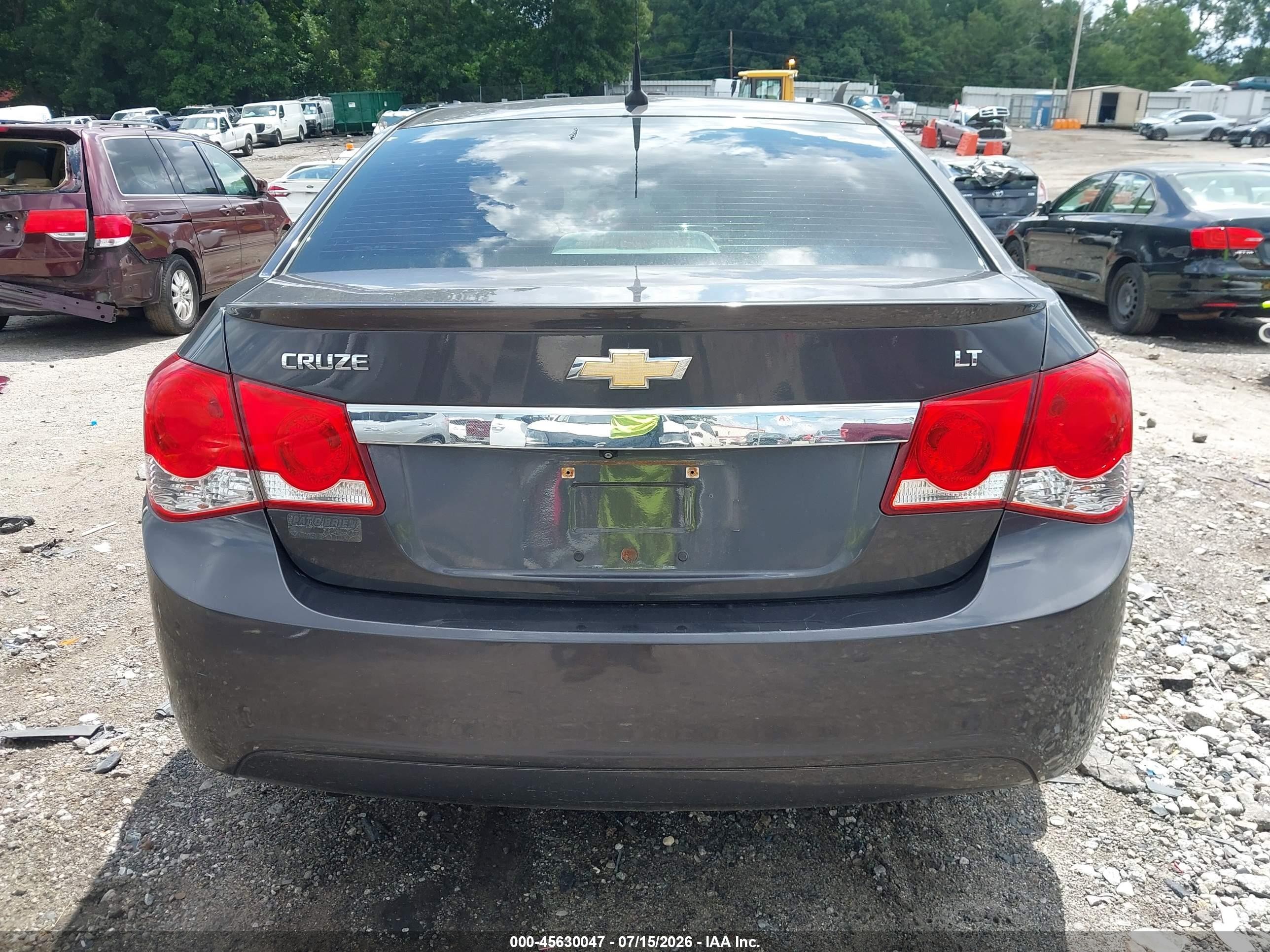 2013 Chevrolet Cruze 1lt Auto Gray vin: 1G1PC5SB4D7306562