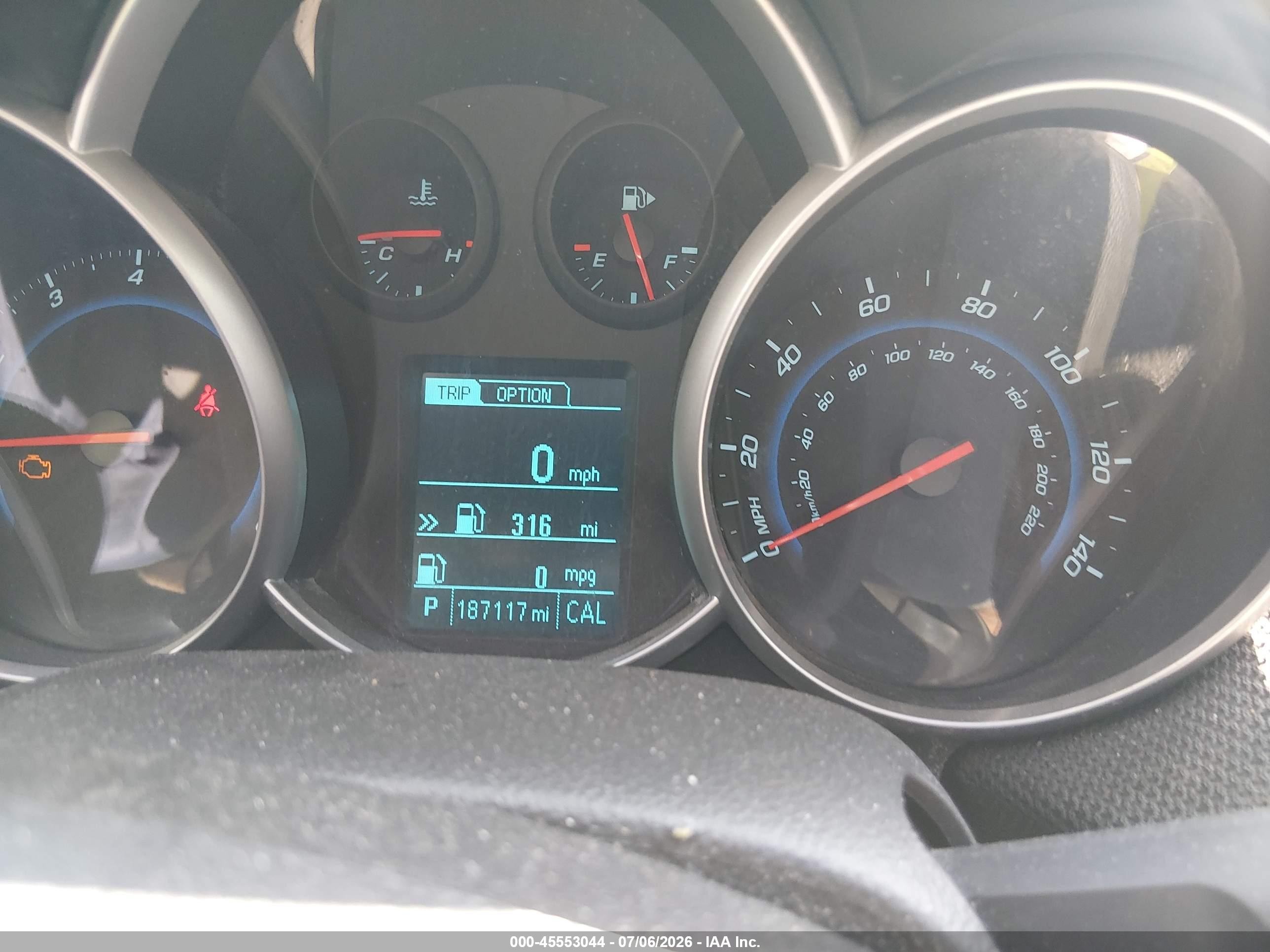 2013 Chevrolet Cruze 1lt Auto Dark Blue vin: 1G1PC5SB4D7313477