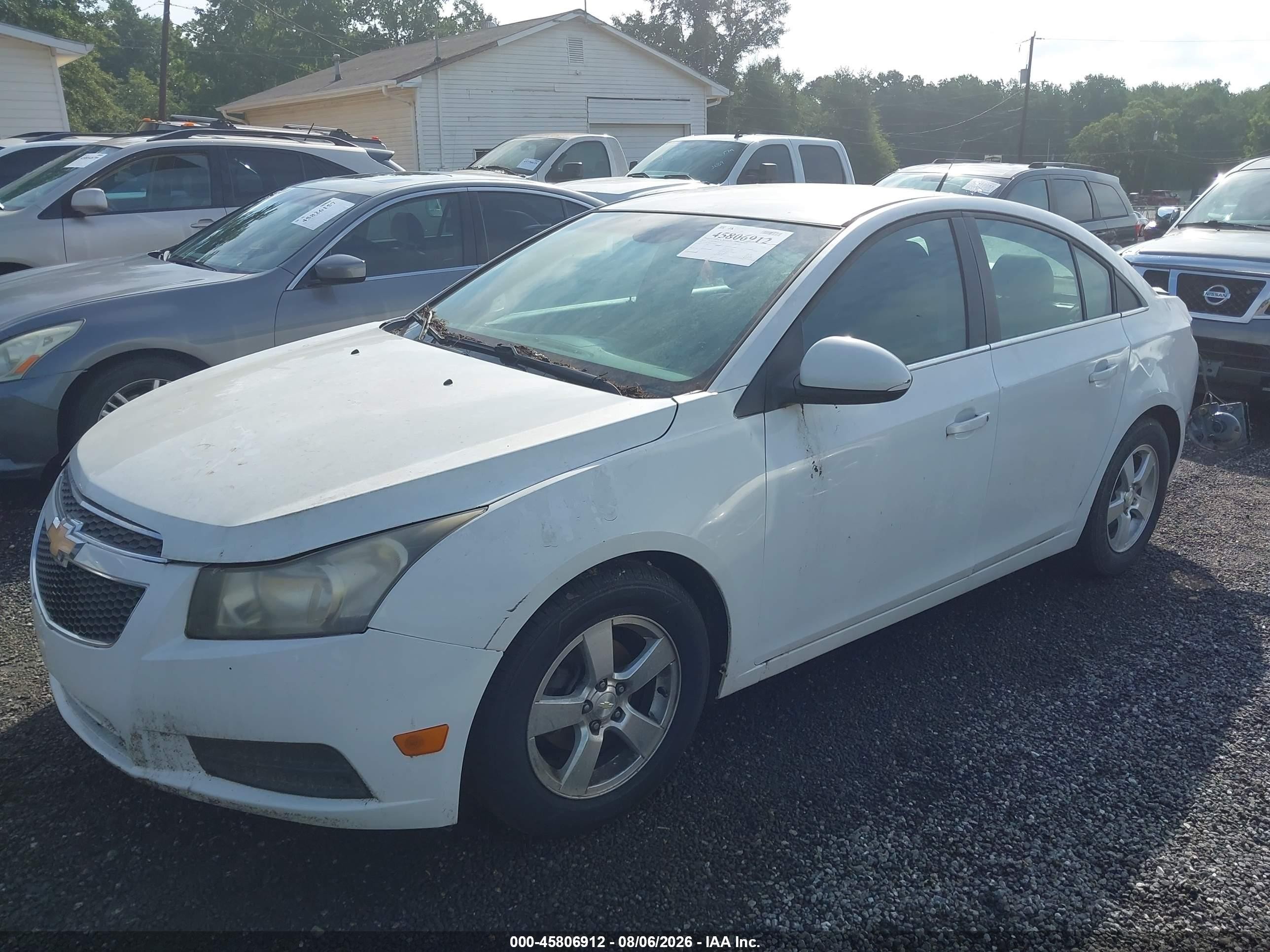 2014 Chevrolet Cruze 1lt Auto White vin: 1G1PC5SB4E7102961