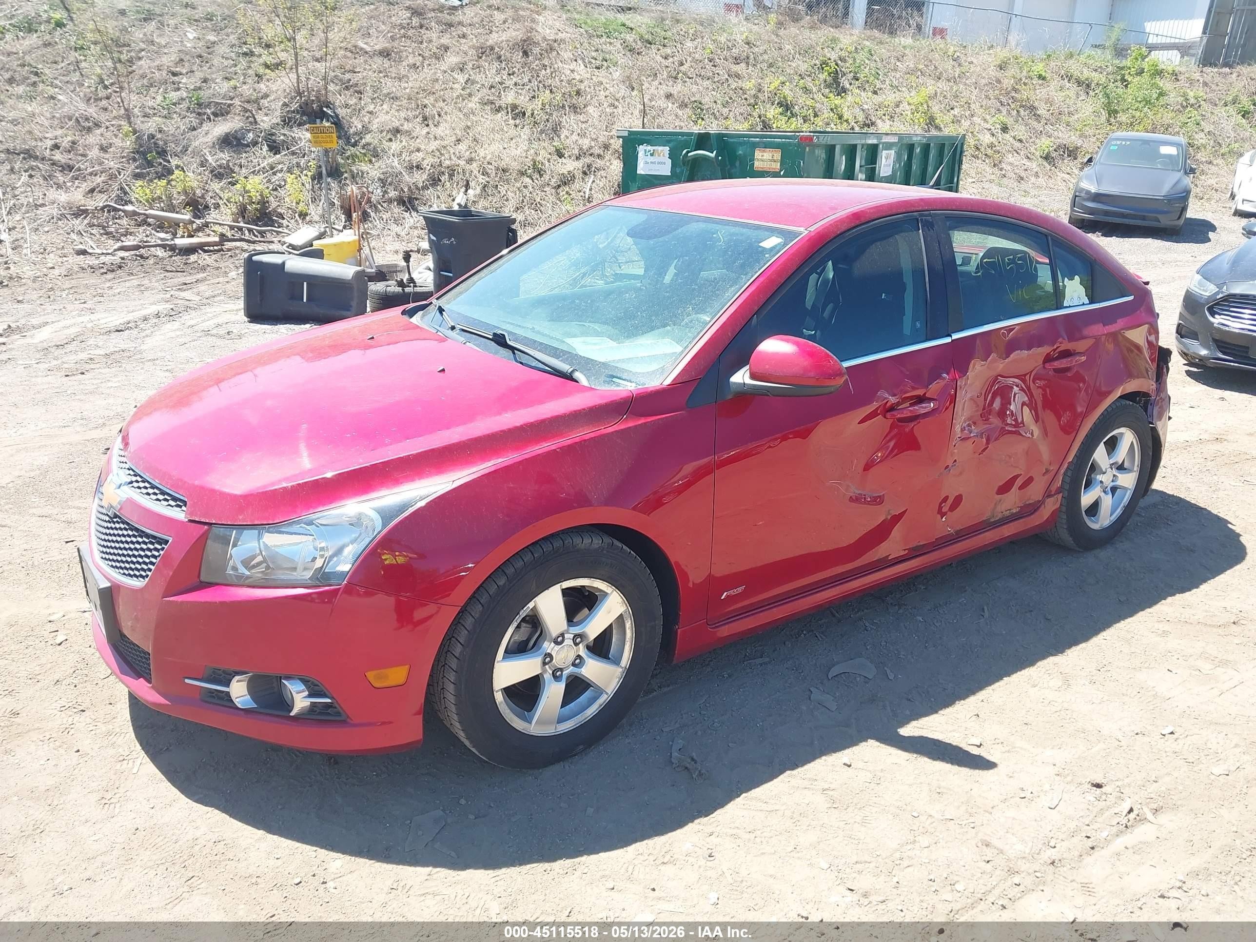 2014 Chevrolet Cruze 1lt Auto Красный vin: 1G1PC5SB4E7104273