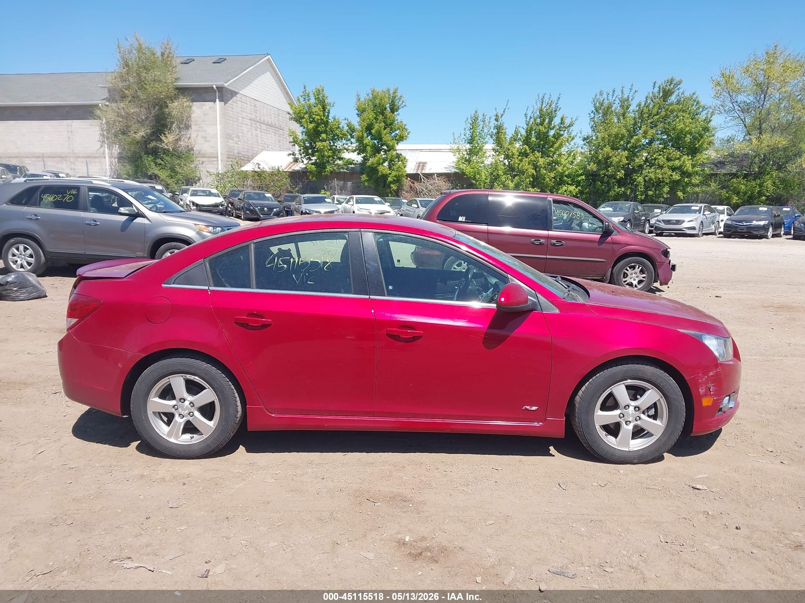 2014 Chevrolet Cruze 1lt Auto Красный vin: 1G1PC5SB4E7104273