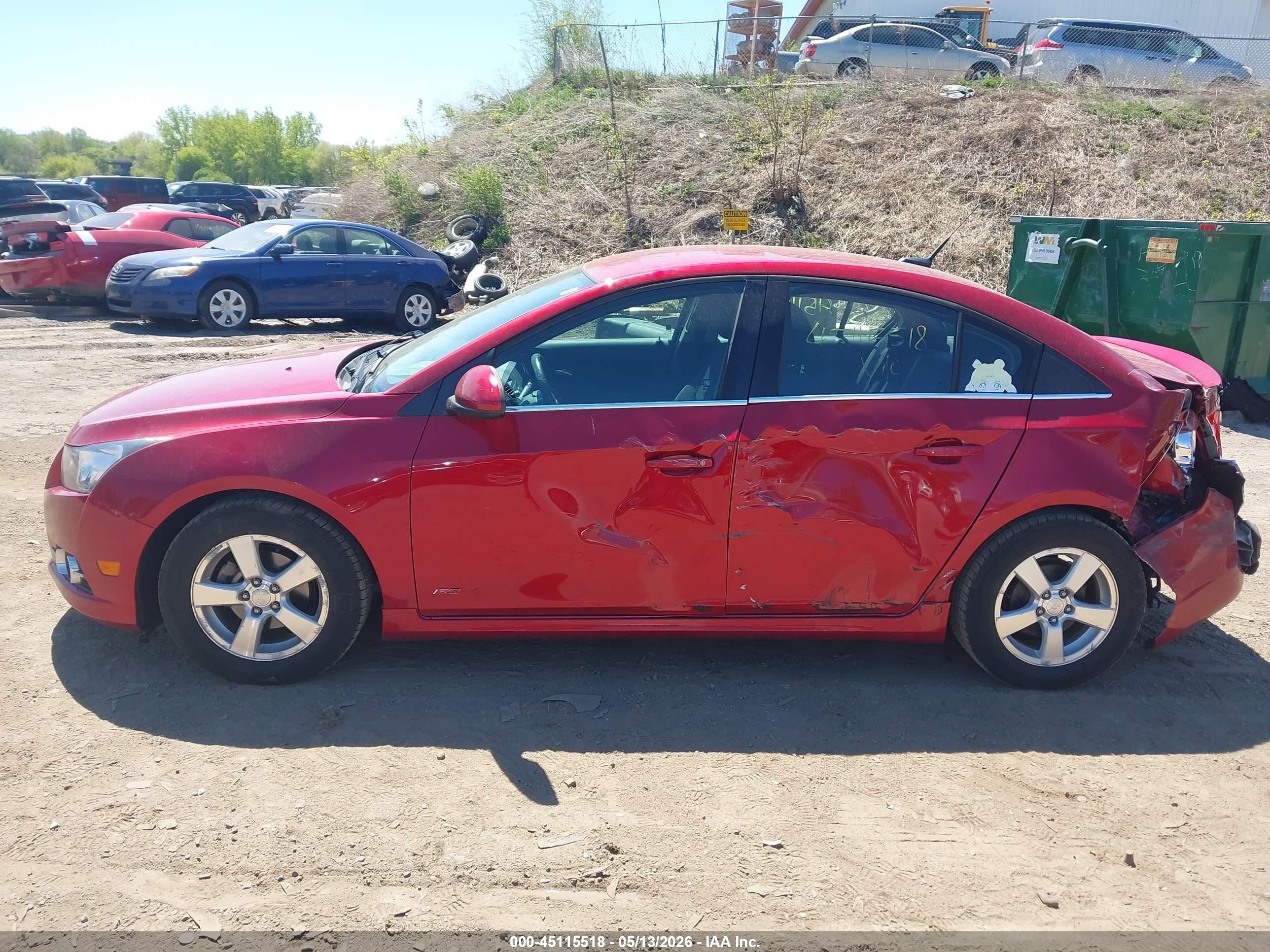 2014 Chevrolet Cruze 1lt Auto Красный vin: 1G1PC5SB4E7104273